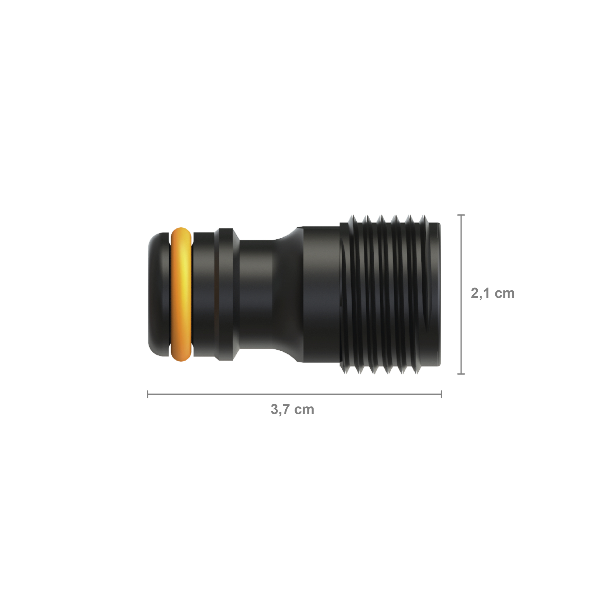 Fiskars 1027060 Przyłącze kranowe, gwint zewnętrzny 21 mm (G 1/2”)