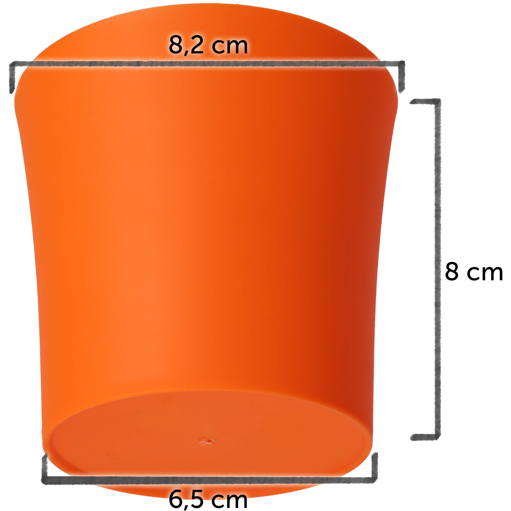 Doniczka na kwiaty Ersa 8 cm, pomarańczowa