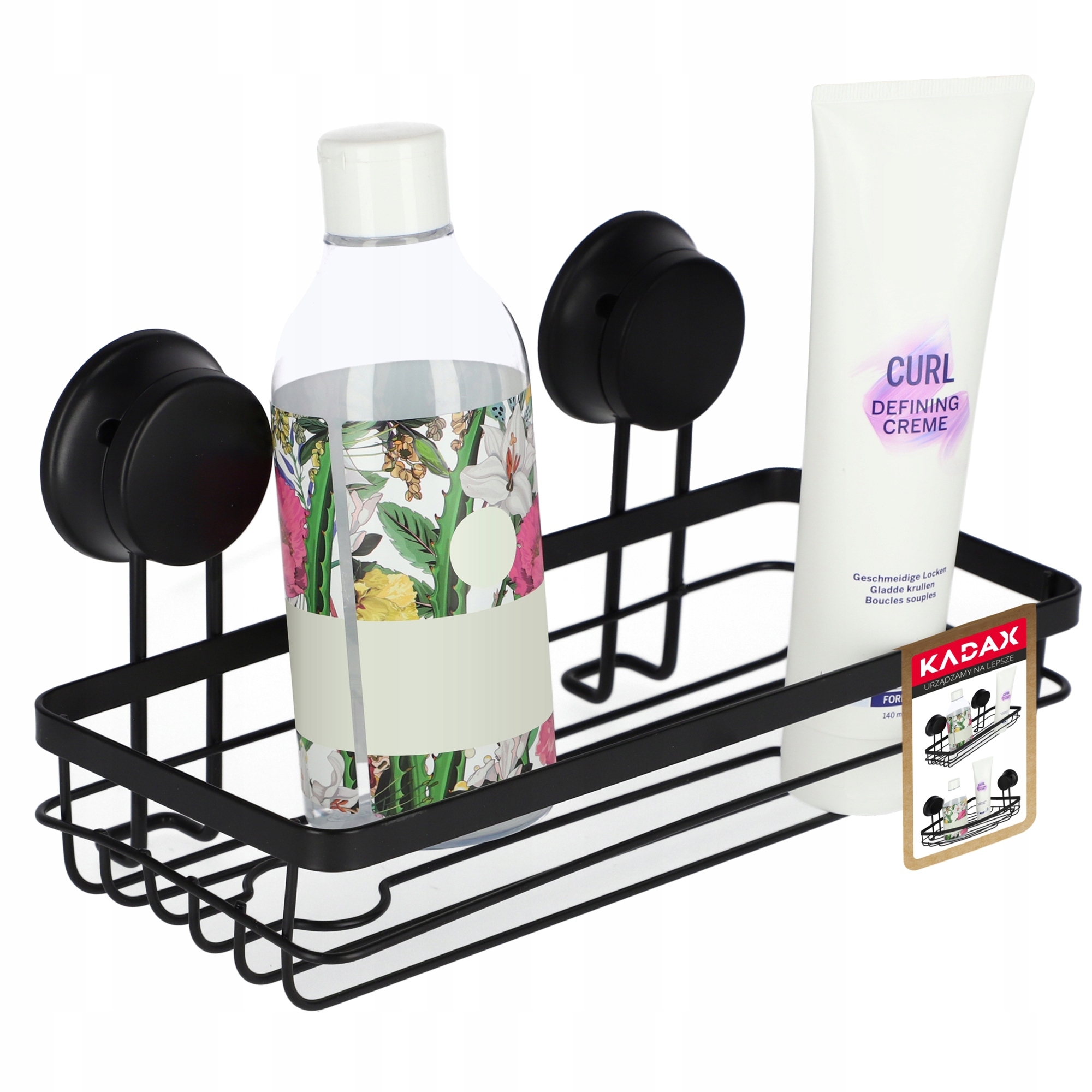 Zestaw łazienkowy półka łazienkowa + uchwyt na papier + haczyk