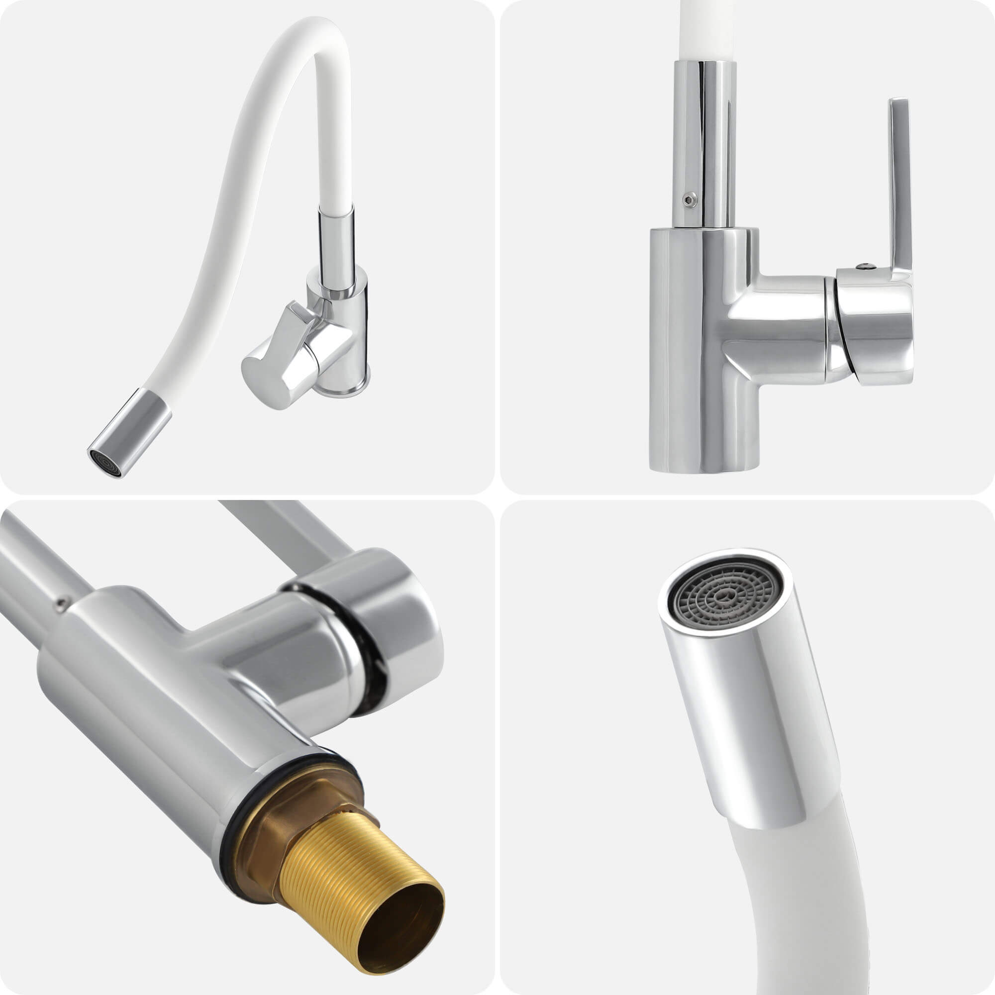 Bateria kuchenna Gospo Flex stojąca, biała