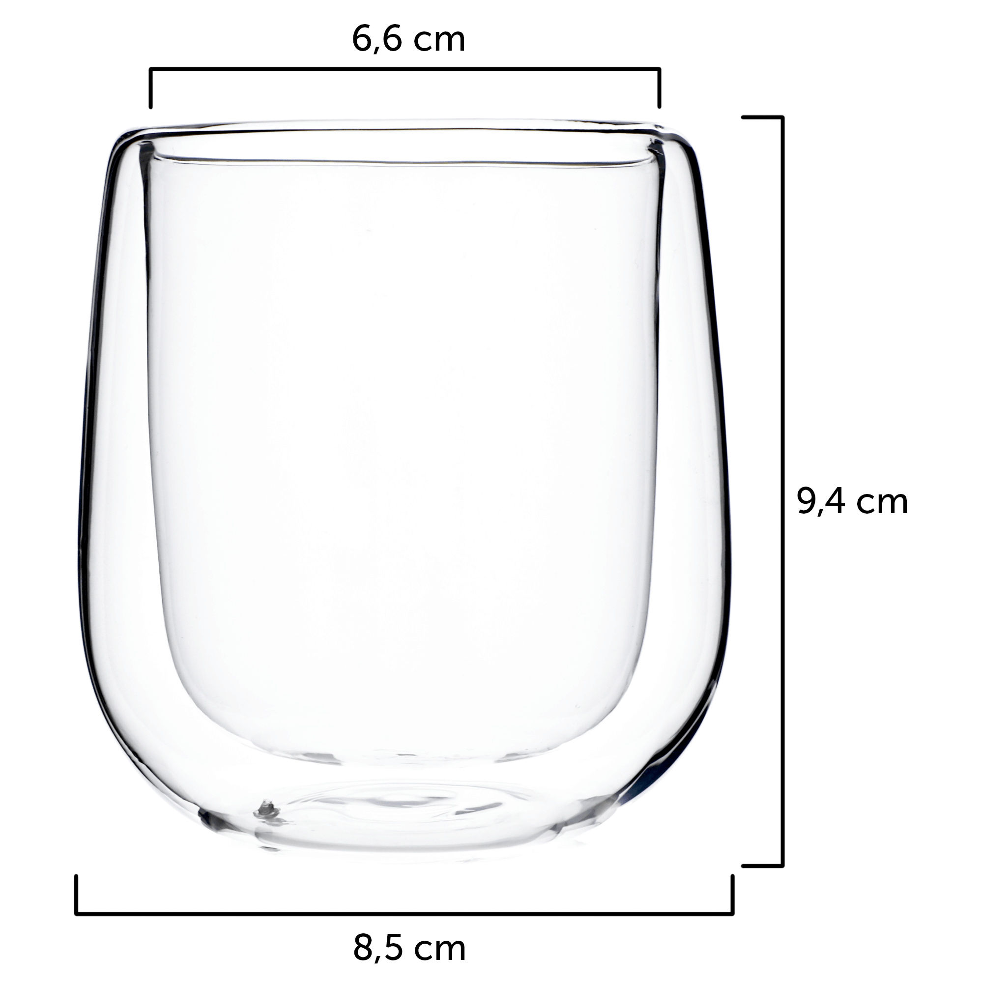 Szklanki termiczne z podwójną ścianką 250 ml, 6 szt.