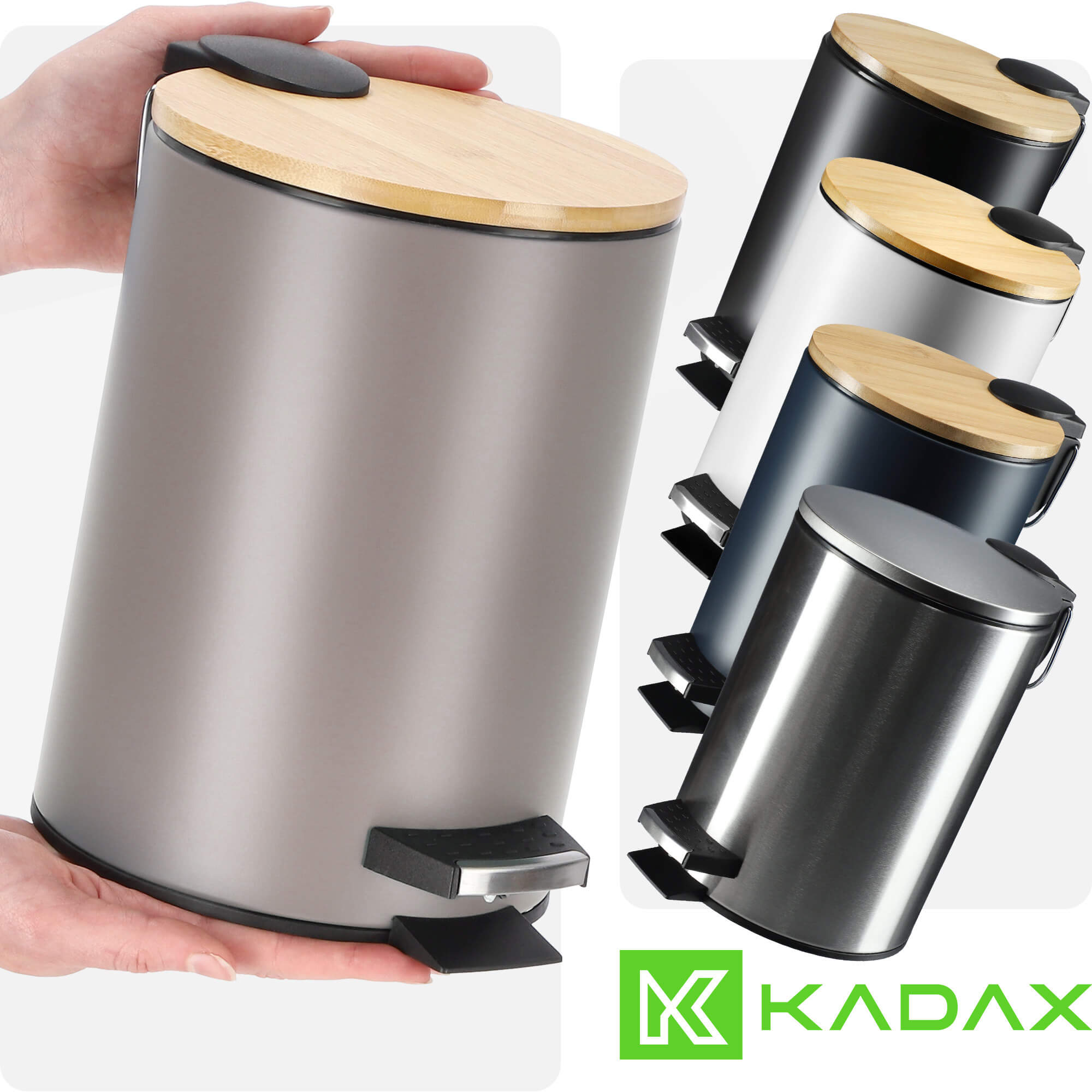 Kosz łazienkowy Linter beżowy, 3L