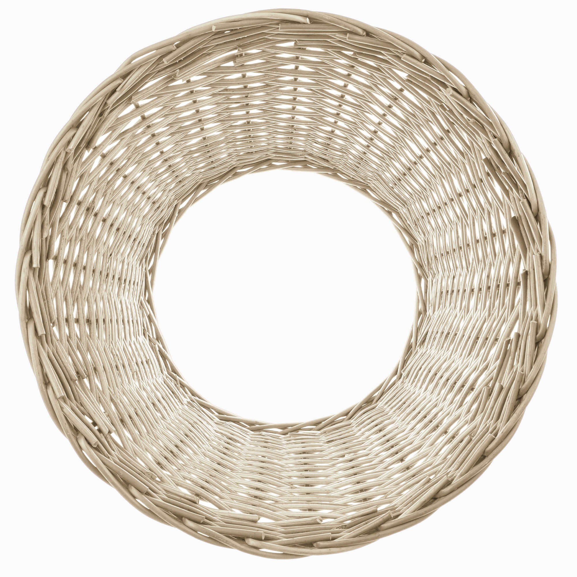 Osłona wiklinowa choinkowa naturalna Aliano 55cm biała