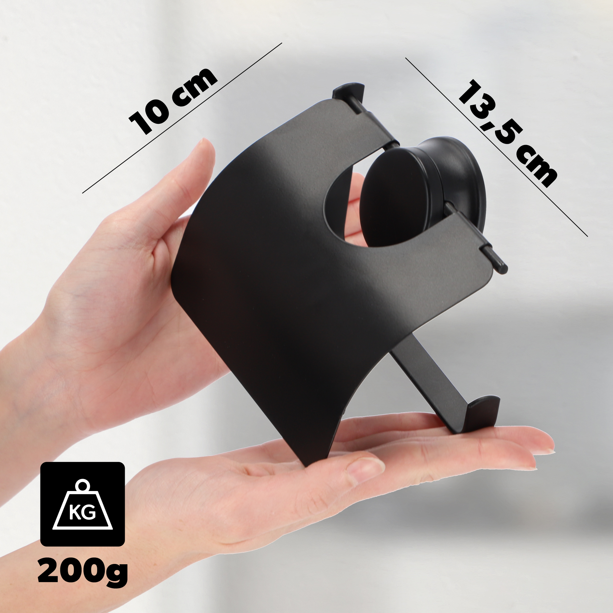 Stalowy uchwyt na papier toaletowy, czarny