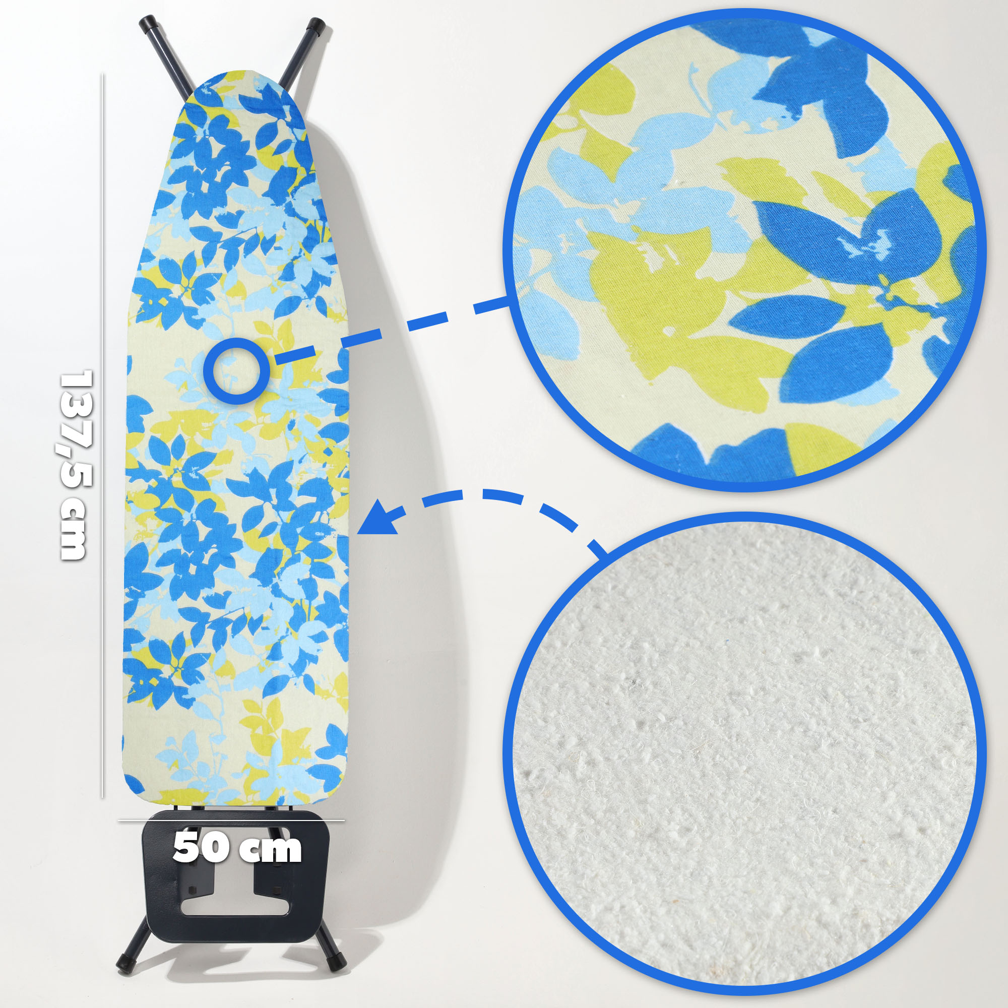 Pokrowiec na deskę do prasowania Tomar 137 x 50 cm liście drzew