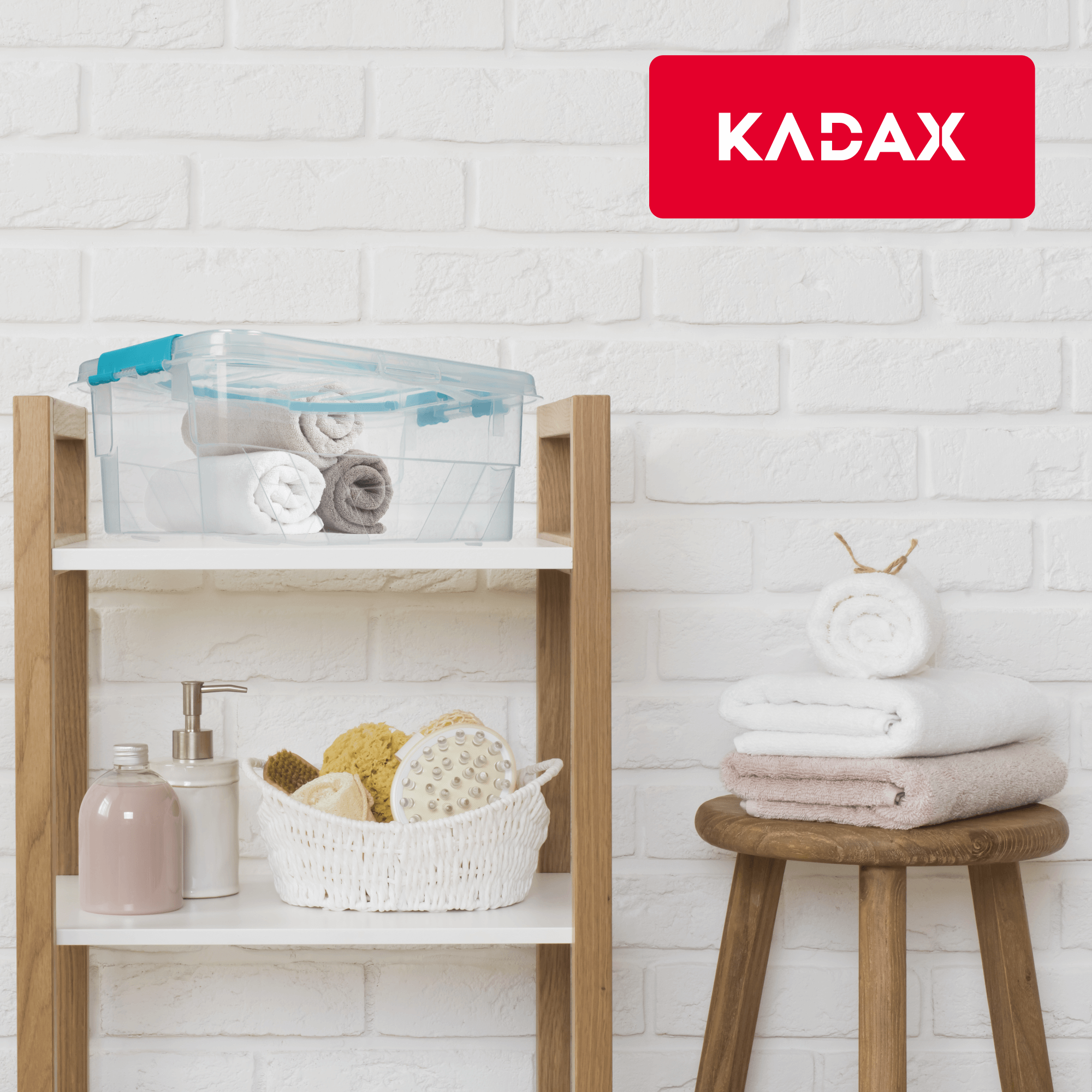 Pojemnik do przechowywana z pokrywą 9L, niebieski