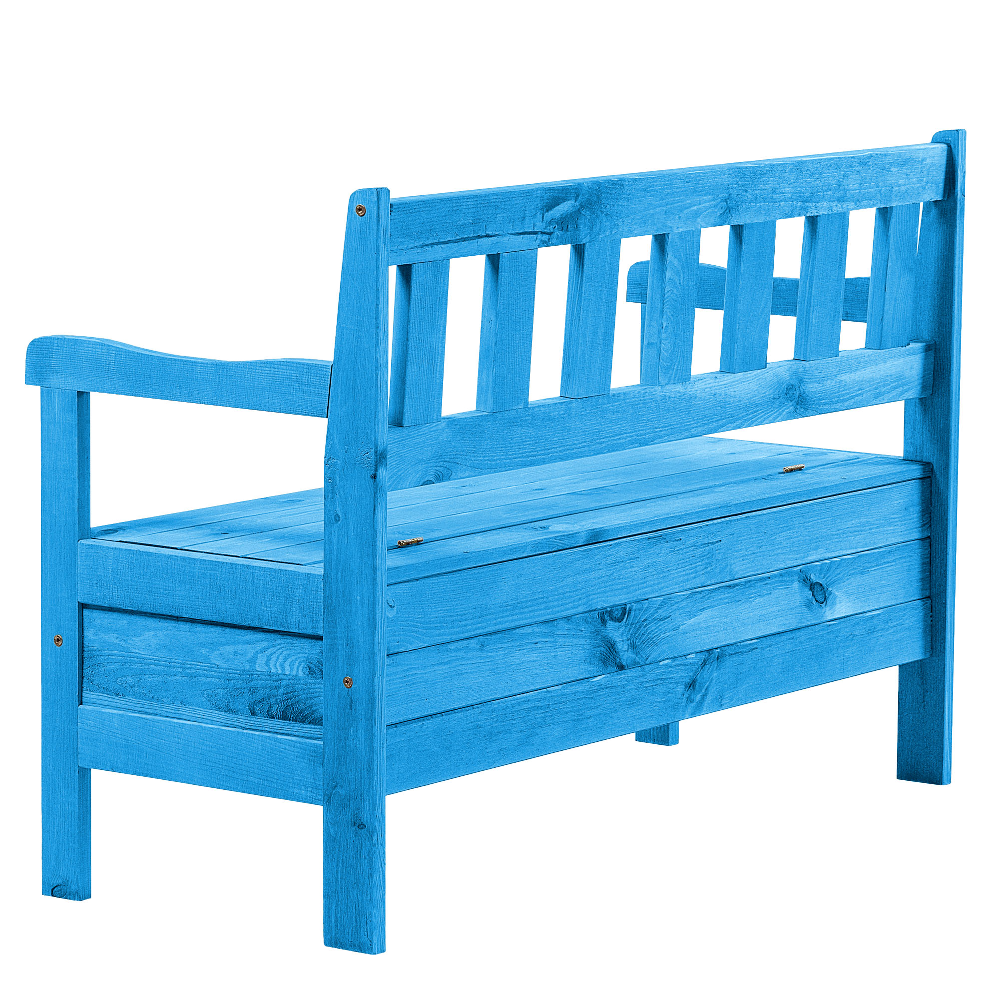 Ławka ogrodowa ze skrzynią Gravet niebieski