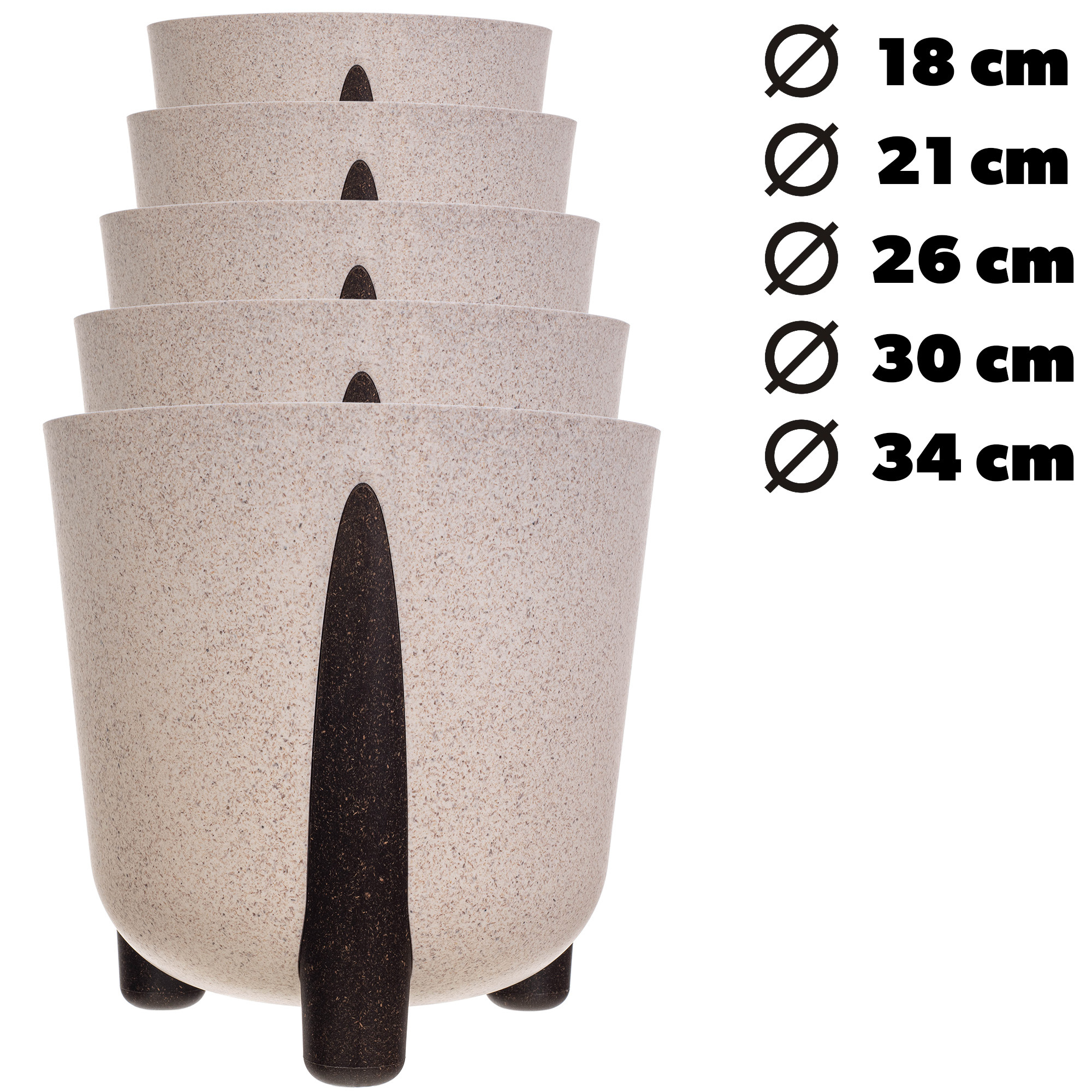 Doniczka osłonka Nauze 30cm biała