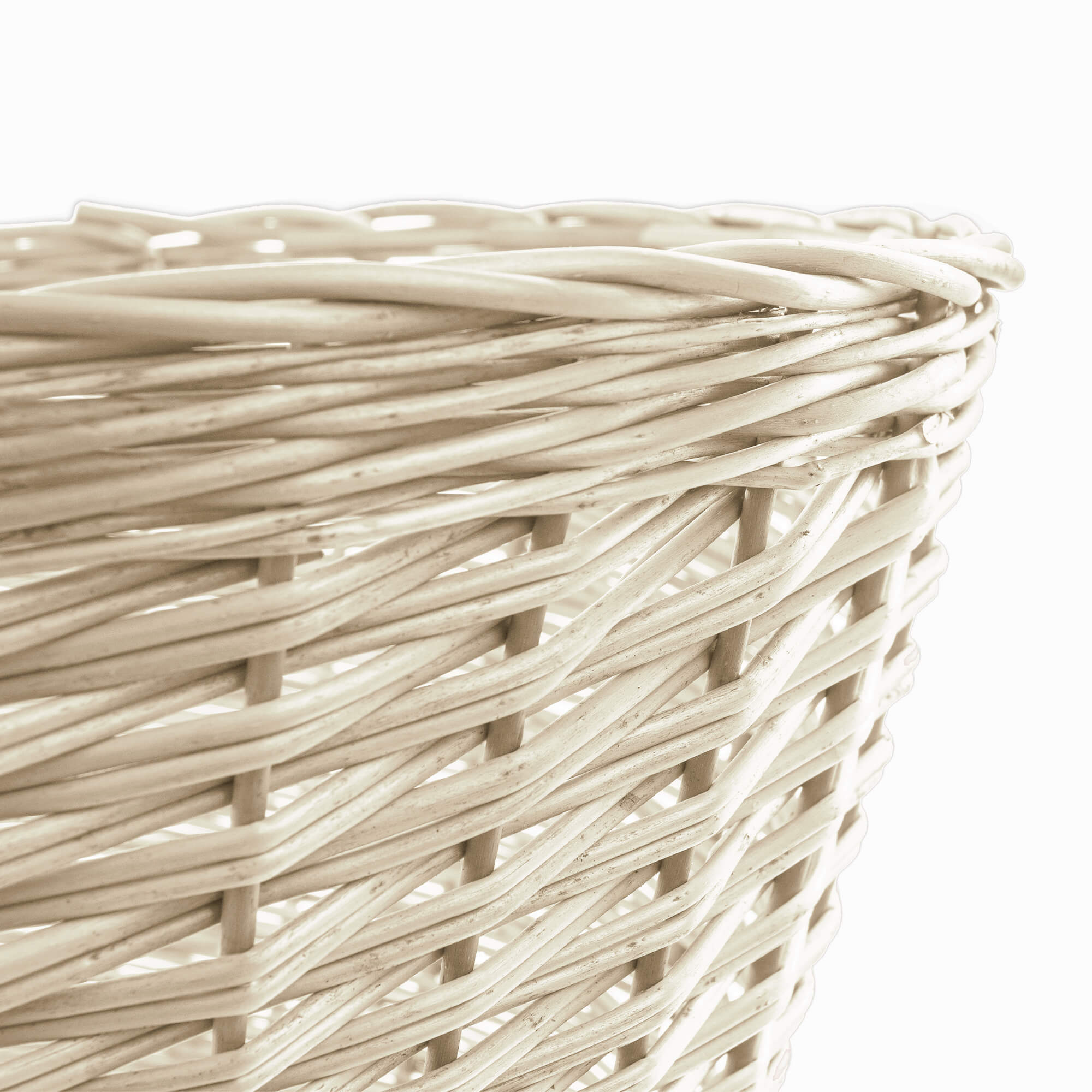 Osłona wiklinowa choinkowa naturalna Aliano 55cm biała