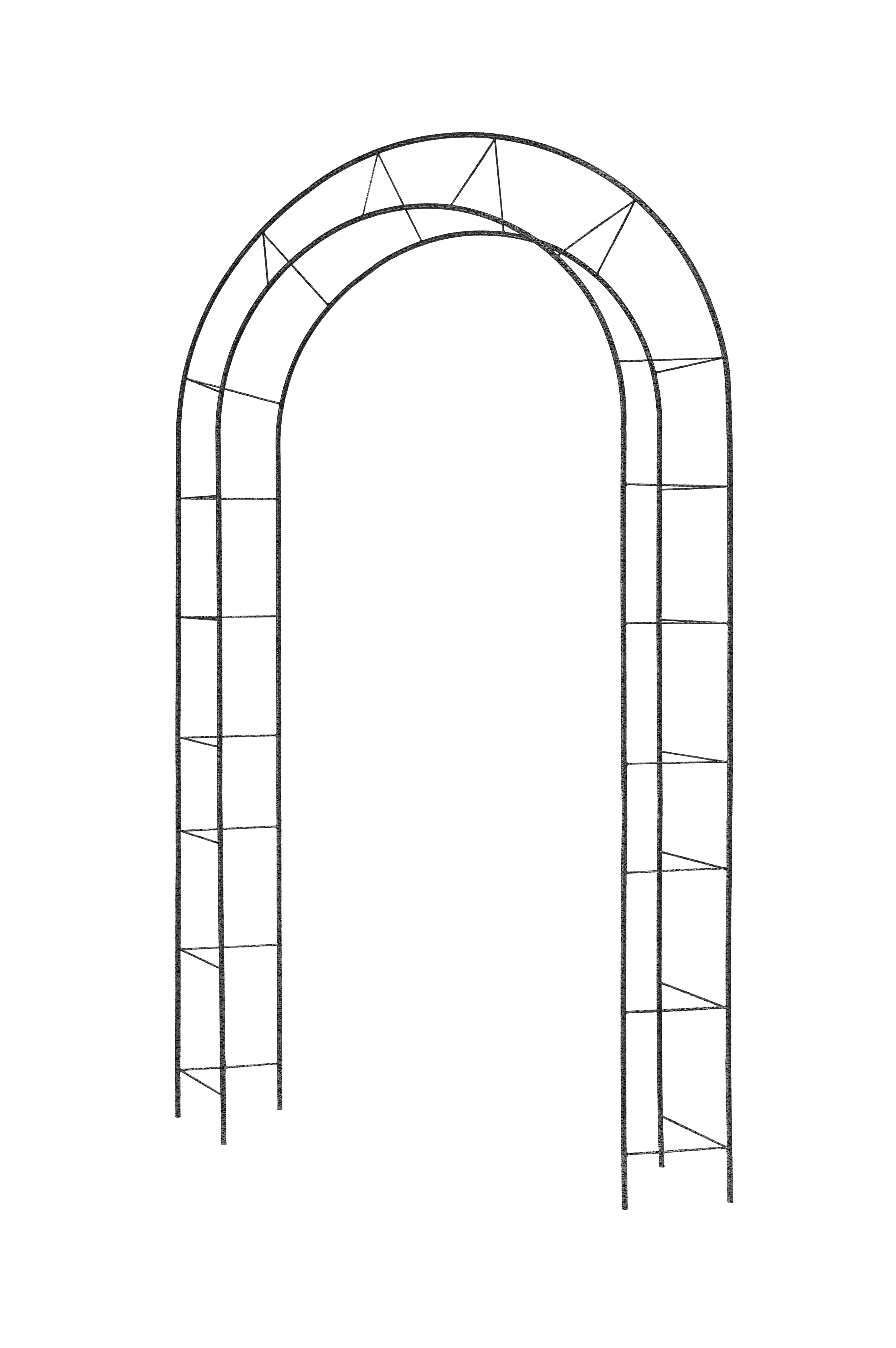 Pergola ogrodowa na kwiaty 273 cm, czarna