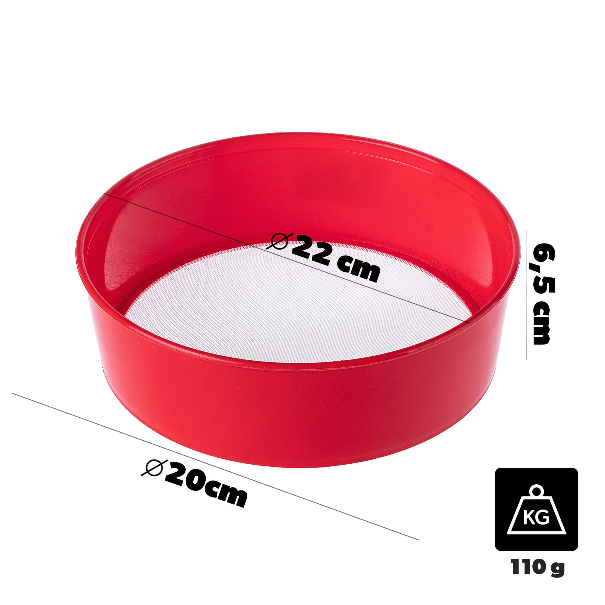 Sito rzeszoto do mąki Genca fi 220mm mix kolorów