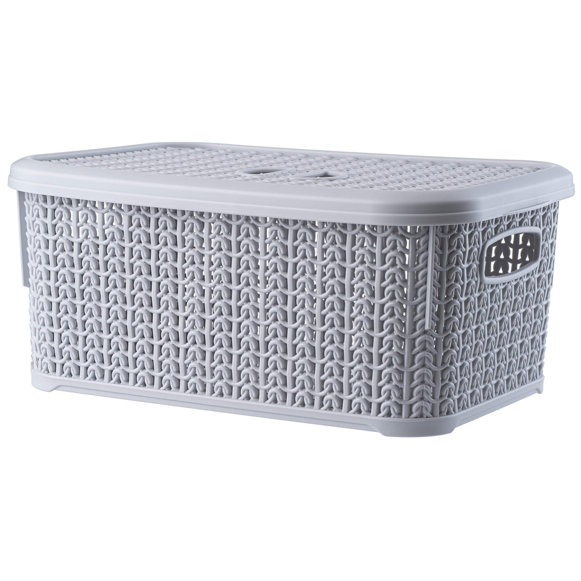 Koszyk z pokrywką 6L, szary