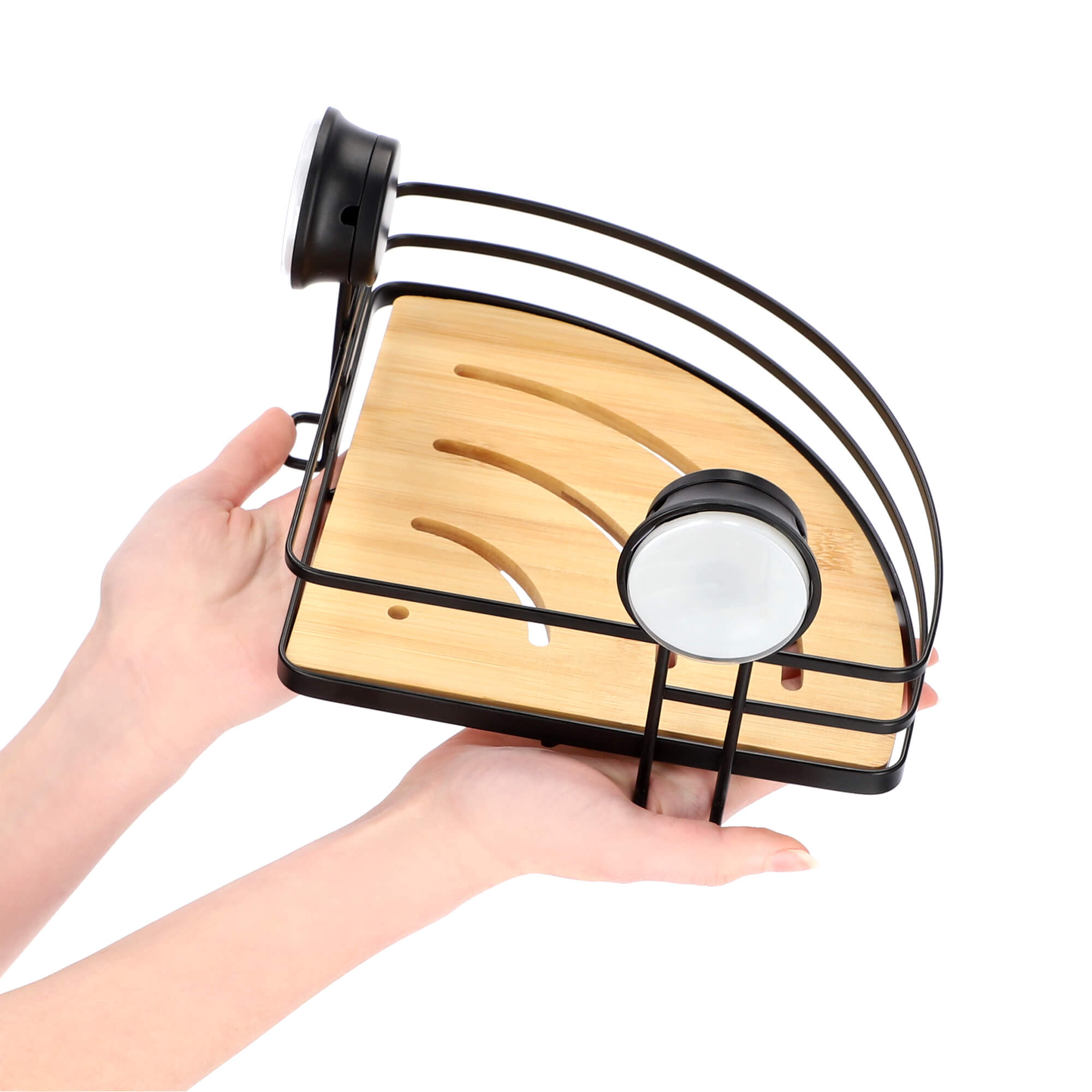 Półka narożna łazienkowa Cima 21 x 19 cm, czarna