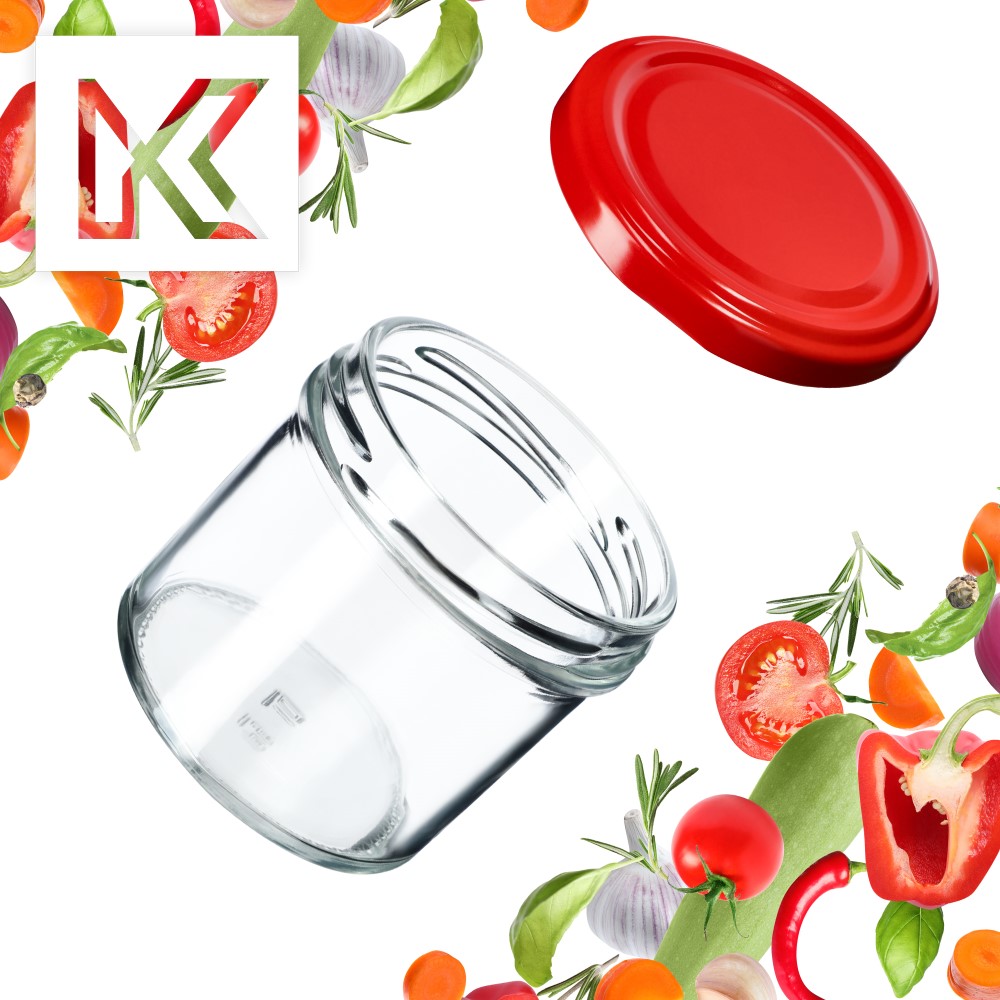 Słoiki Vigo 140ml 20szt 66mm + wieczko czerwone