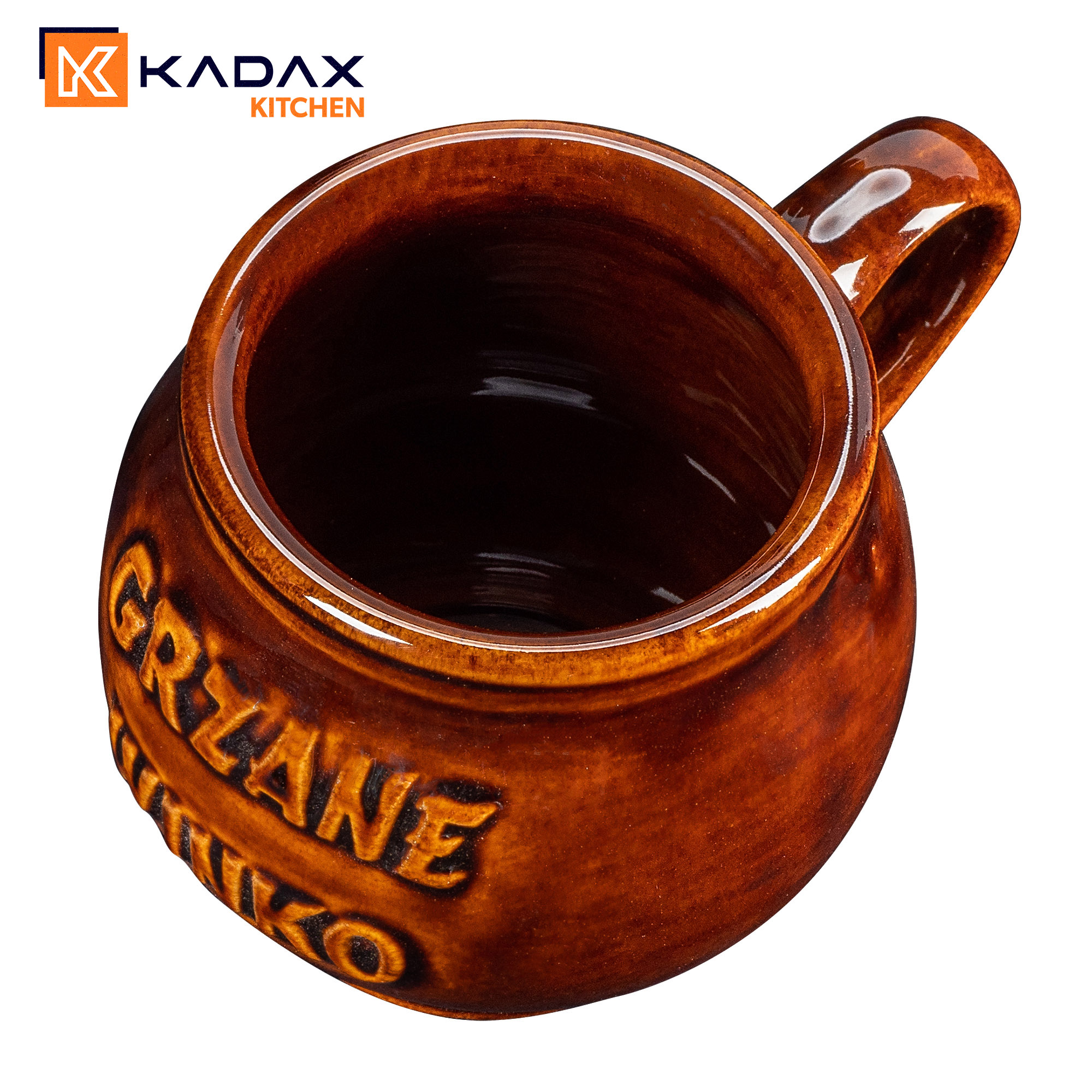 Kubek kamionkowy z napisem Olympia 0.3L z uchem