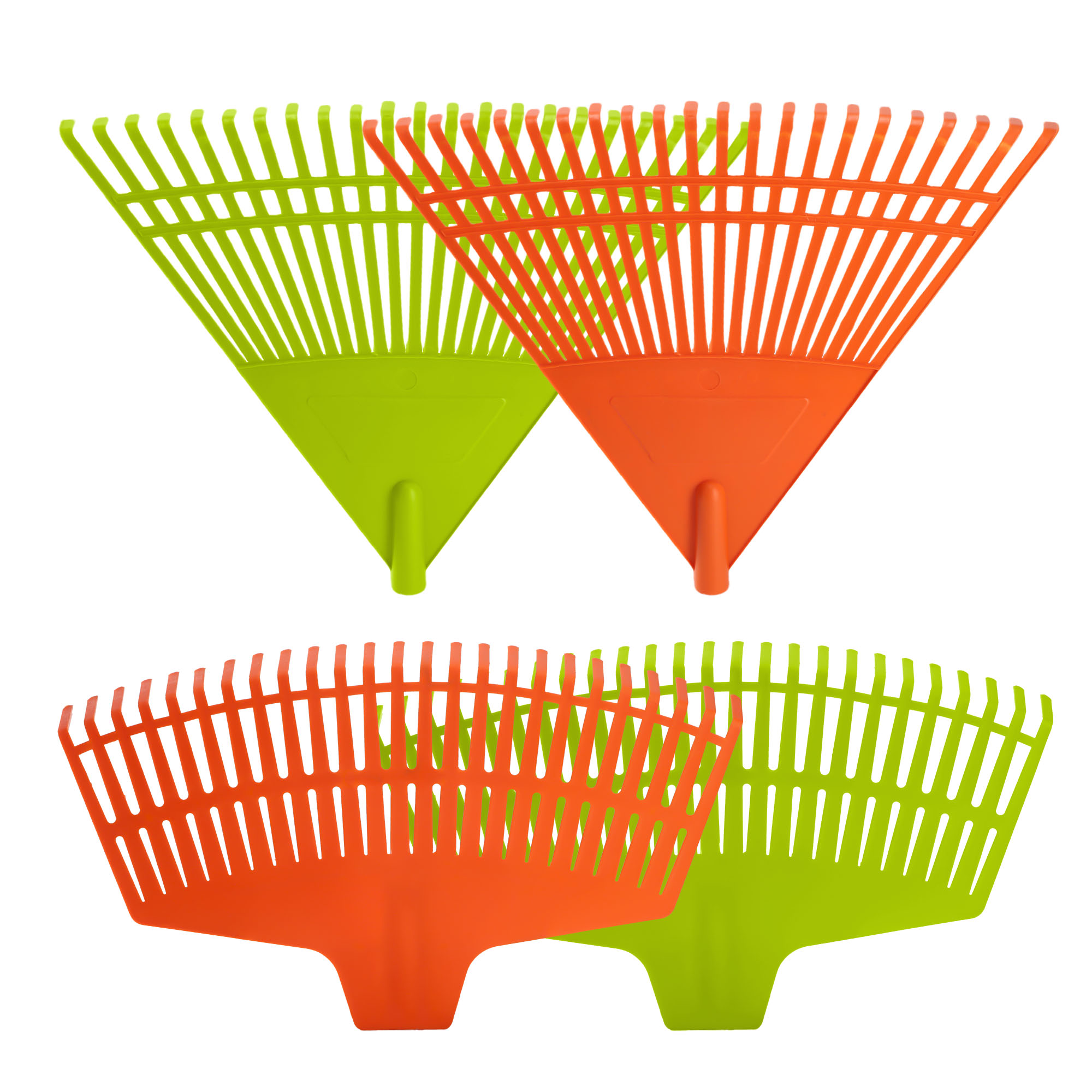 Grabie do liści Laxe 25 zębów zielone bez trzonka