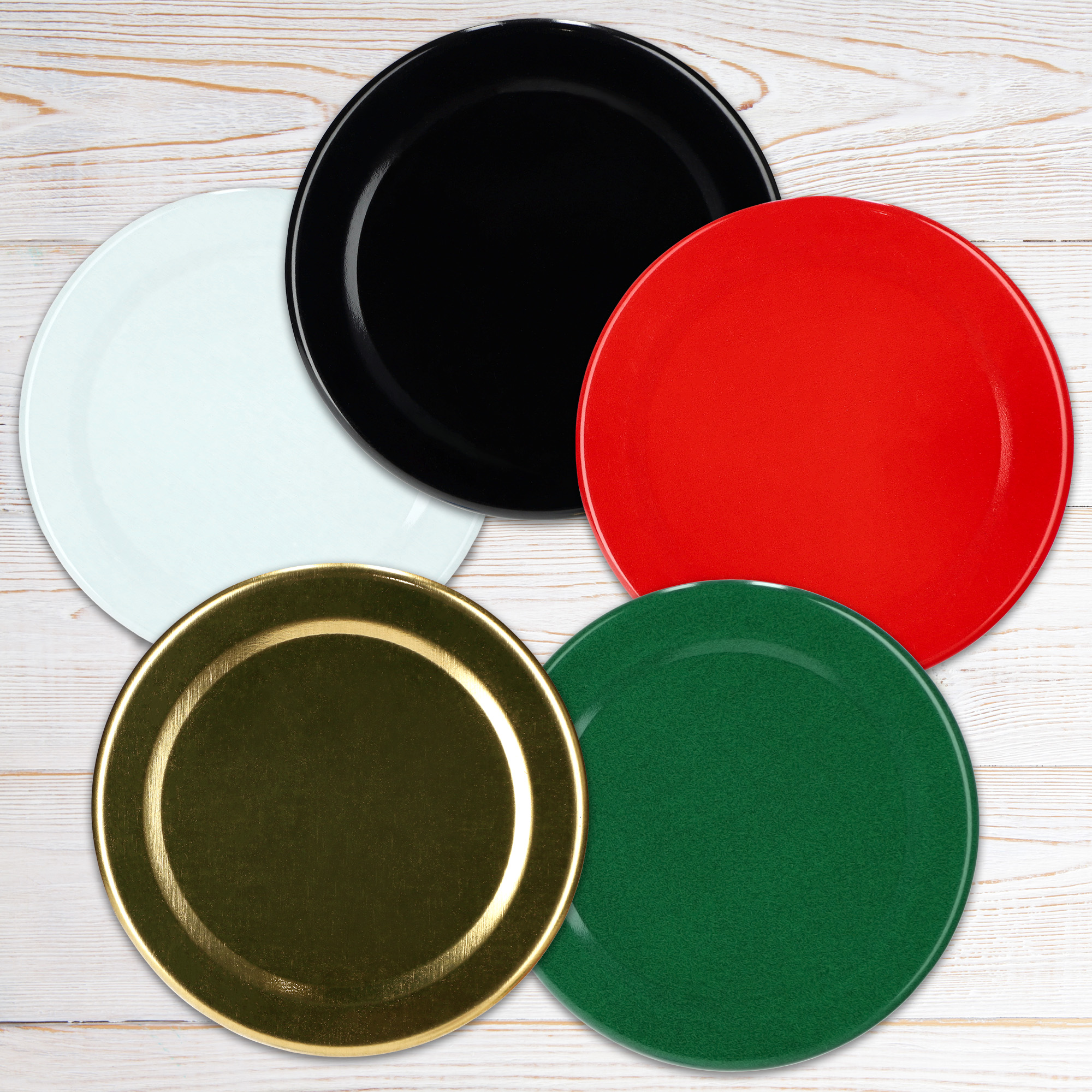 Metalowe wieczka do słoików 50szt fi 58mm czarne