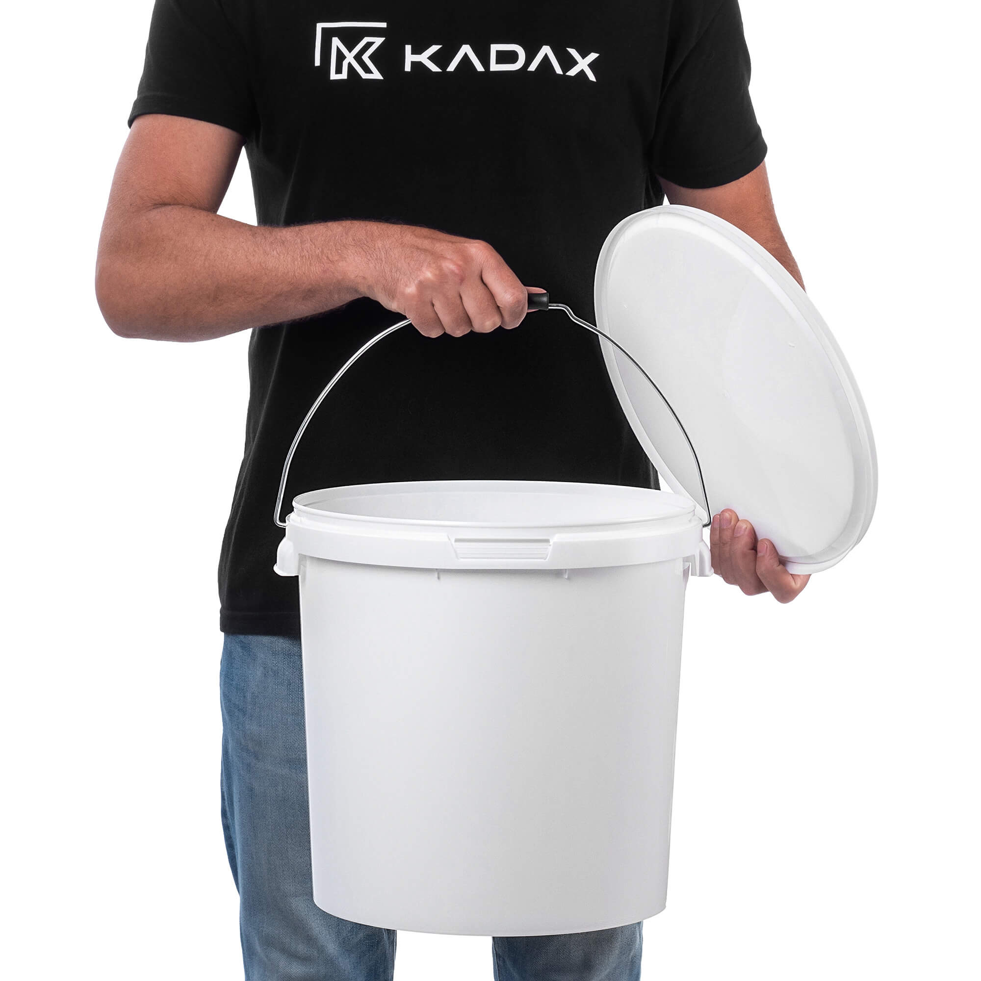 Pojemnik fermentacyjny Acerra z pokrywą i uchwytem 20L biały + kran + korek + rurka fermentacyjna