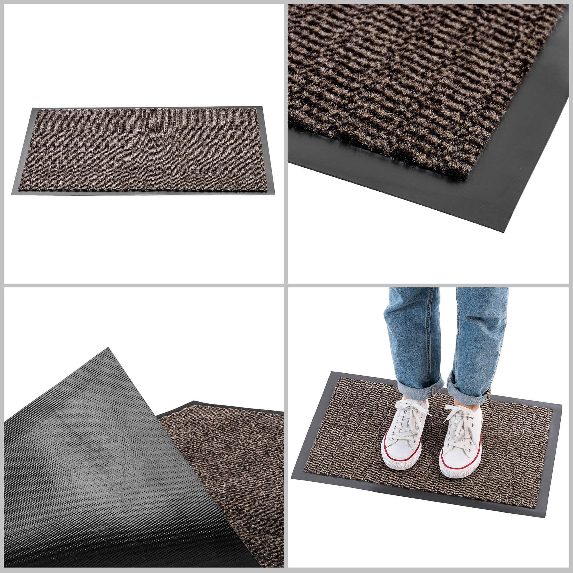 Wycieraczka pod drzwi Carnate 40x60cm, brąz