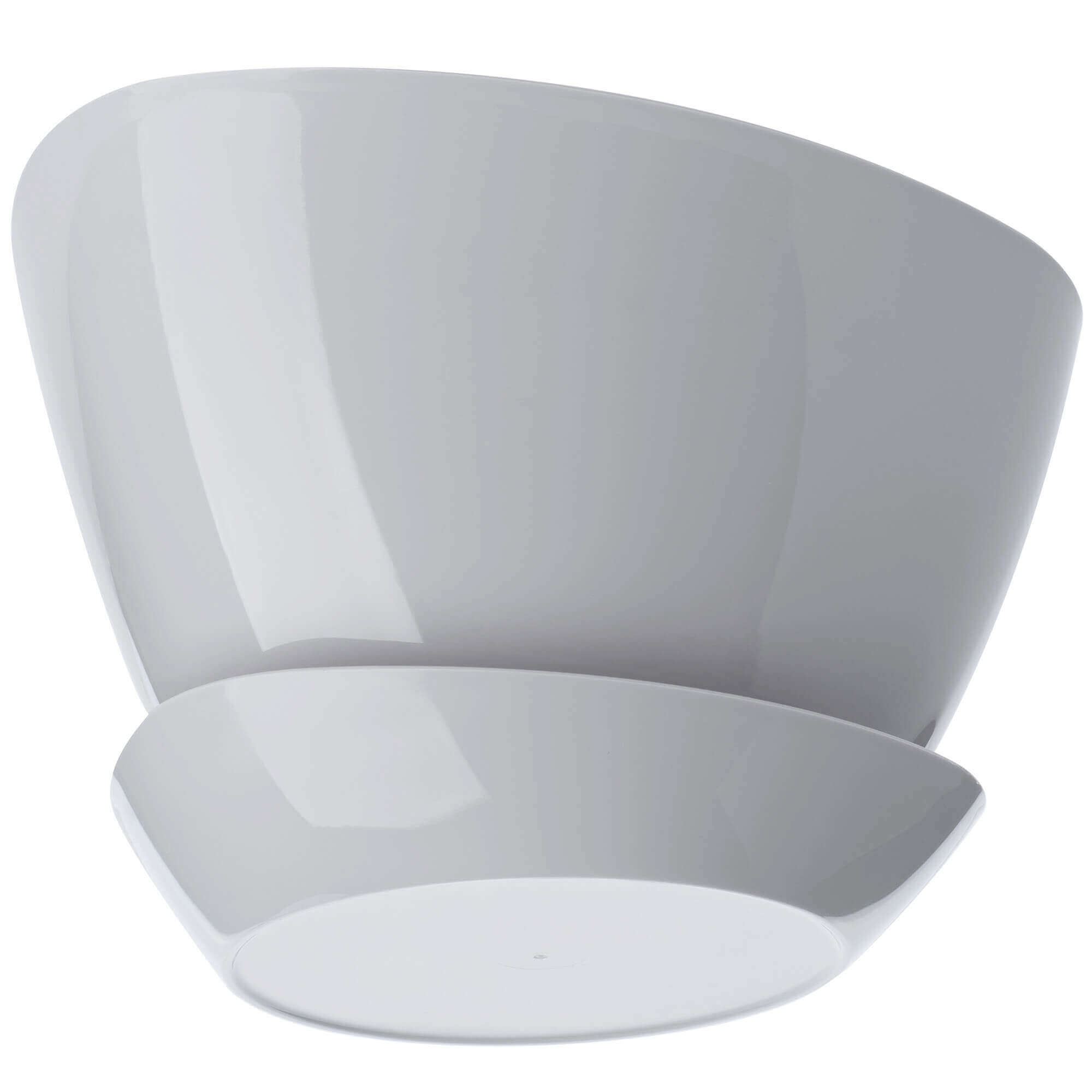 Doniczka trójkątna z podstawką 23 x 16 cm, szara