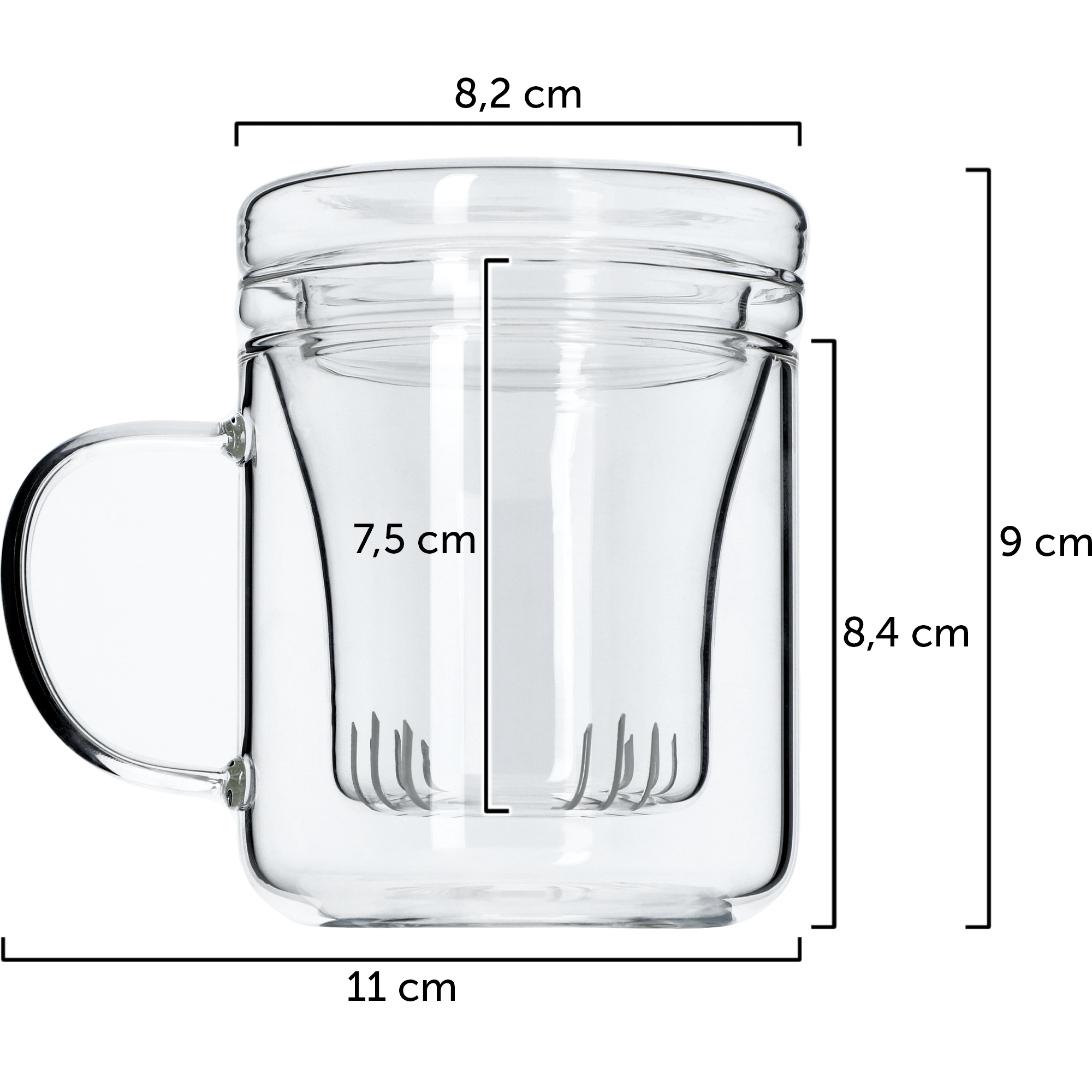 Kubek z zaparzaczem do herbaty i ziół Braud, 310 ml