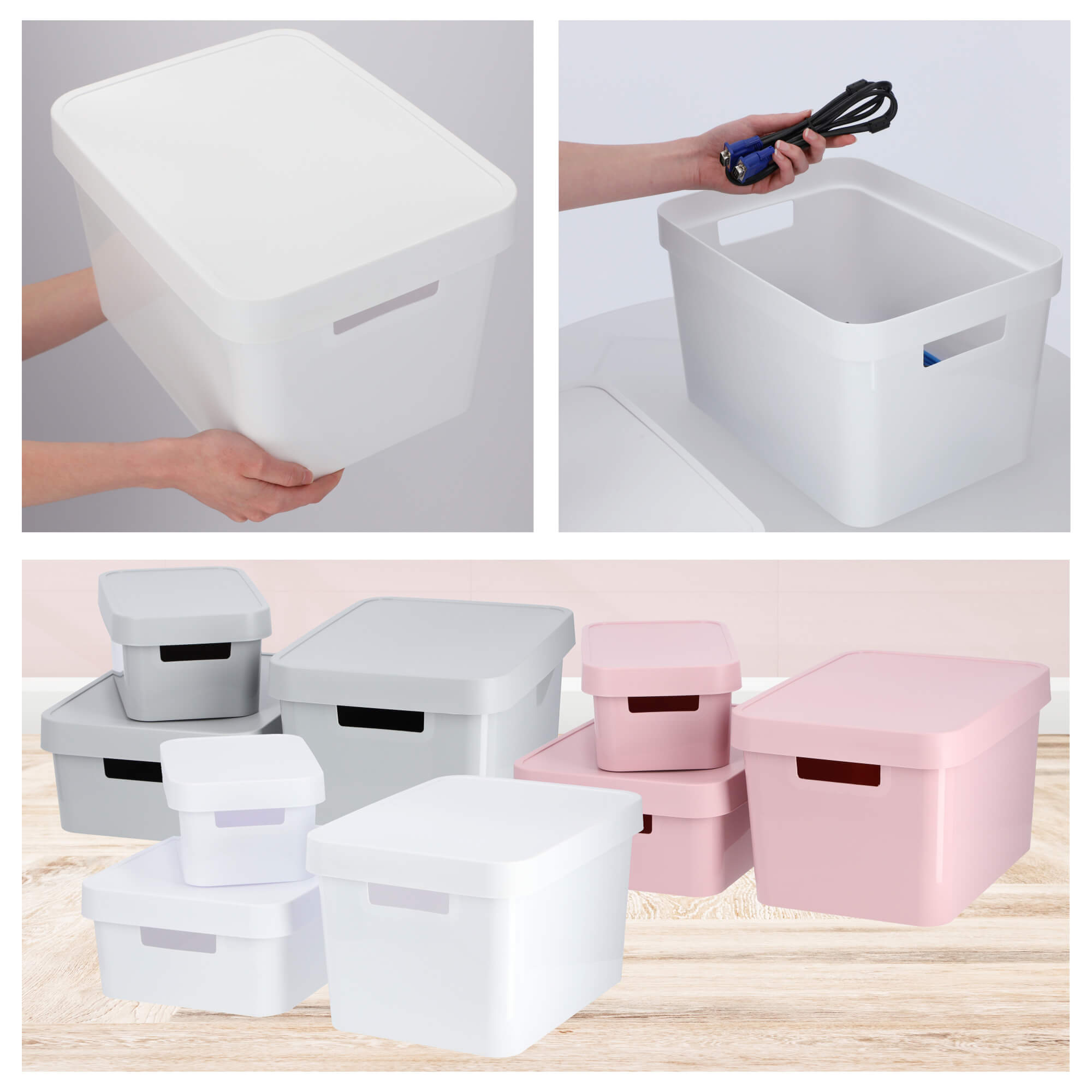 Pojemnik z pokrywką Curver Infinity 45L, biały