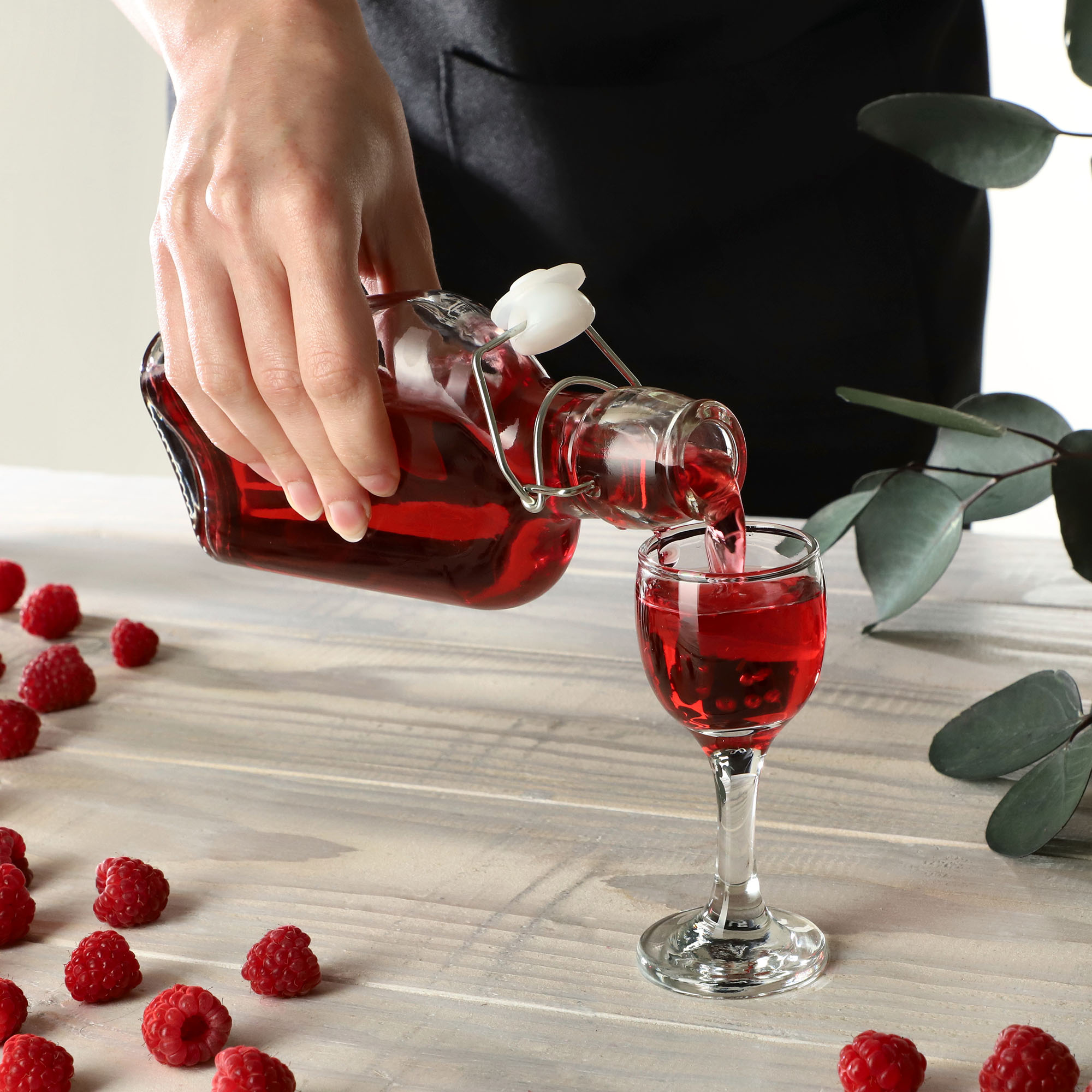 Butelka płaska z korkiem mechanicznym Preci 250 ml 6 szt.