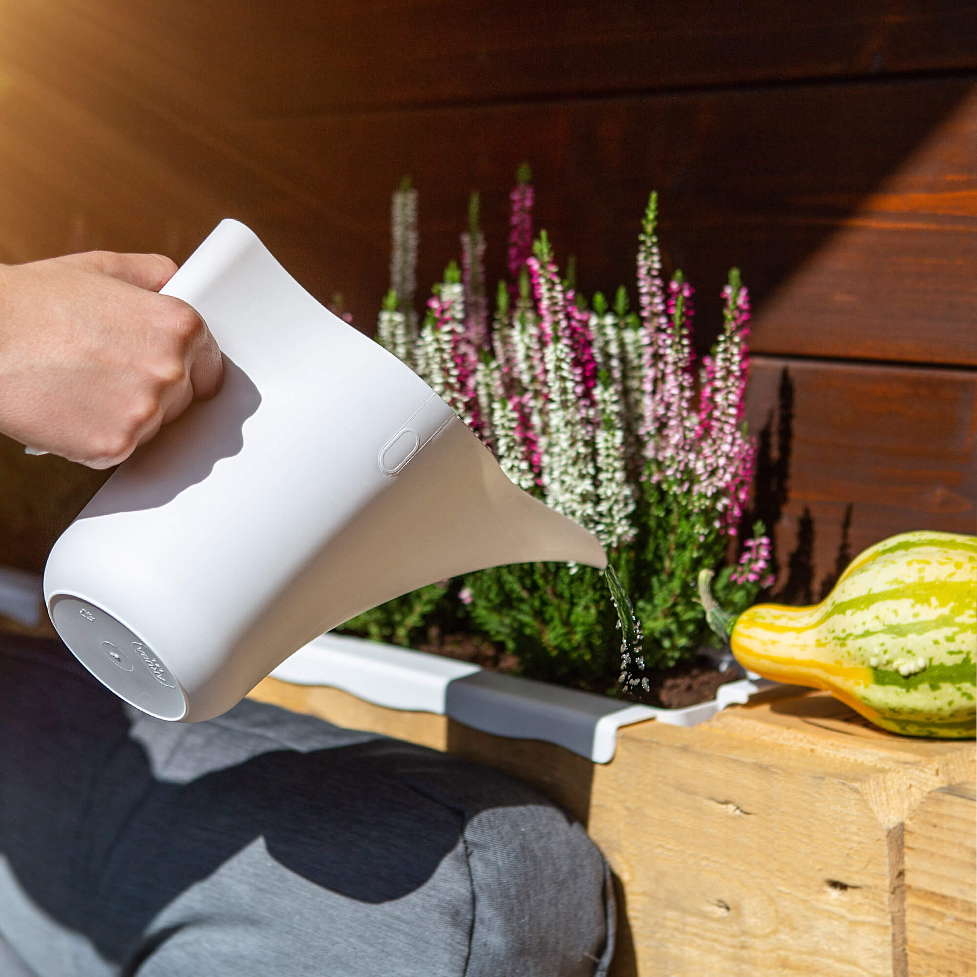 Konewka Klofta do podlewania roślin 1,2L, biała