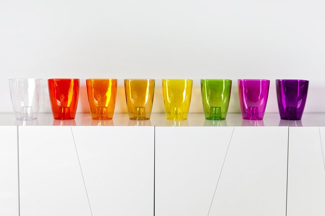 Doniczka kwadratowa Menfi 9 cm, zielona