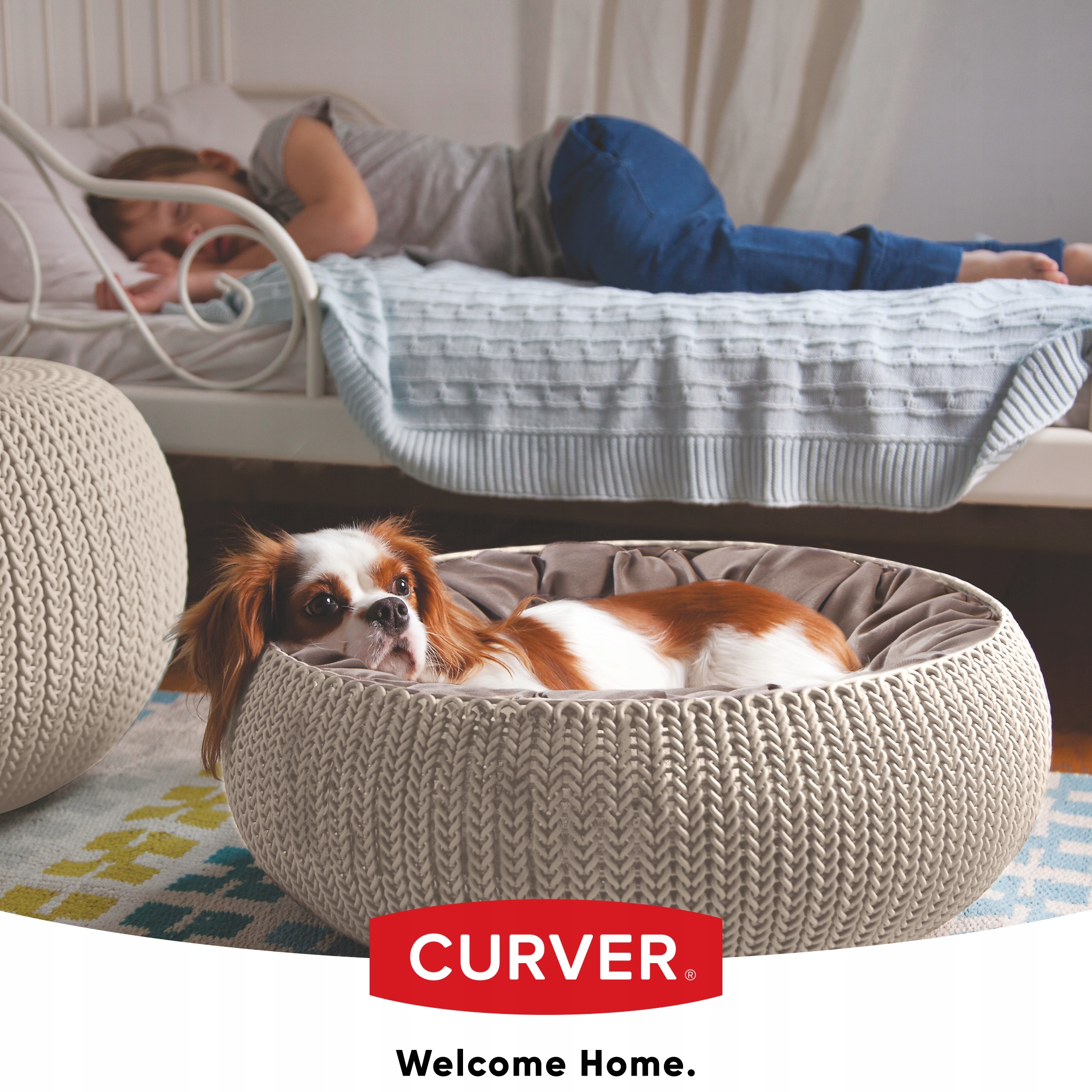 Legowisko dla zwierząt Curver Pet Life, kremowe