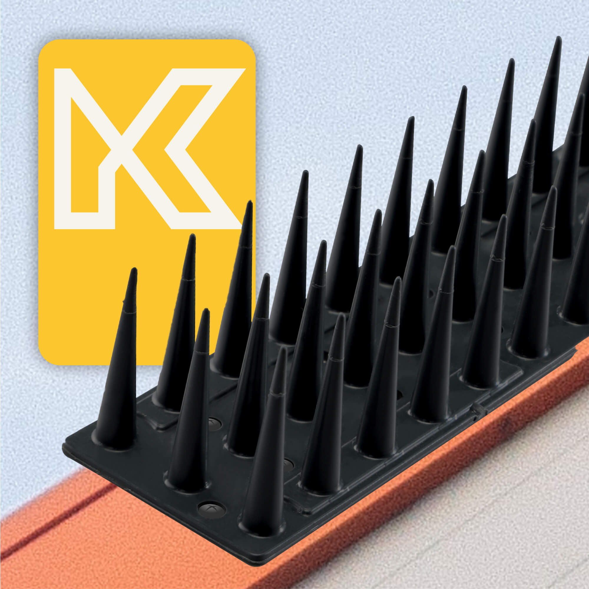 Plastikowe kolce ochronne na ptaki Arcas, czarne, 24 szt.