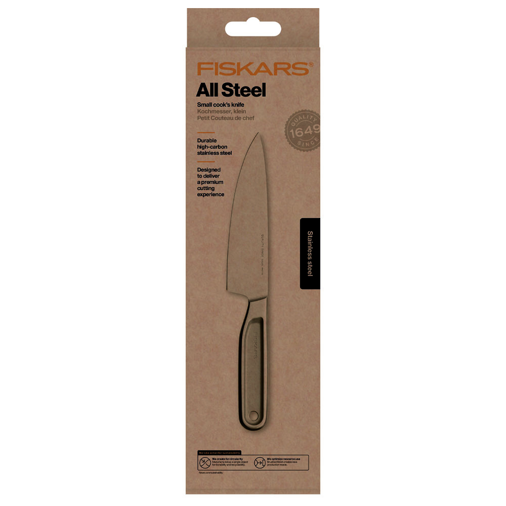Fiskars 1062886 All Steel Nóż szefa kuchni, mały, 13,5 cm