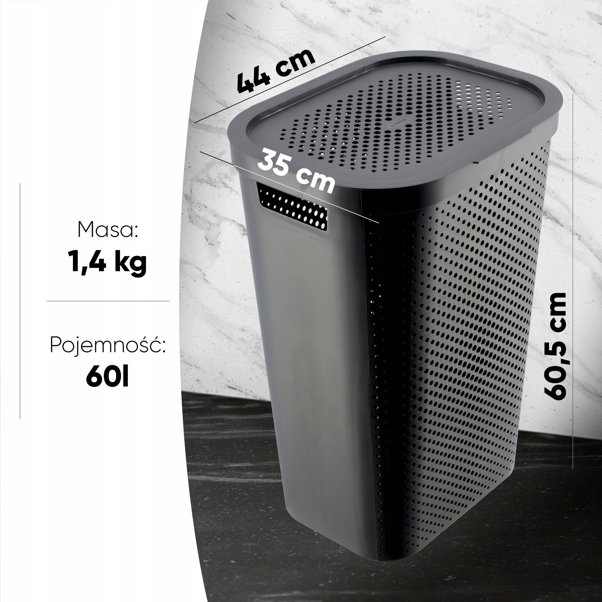 Kosze z pokrywą Curver Infinity 60L mix kolorów, 2szt.