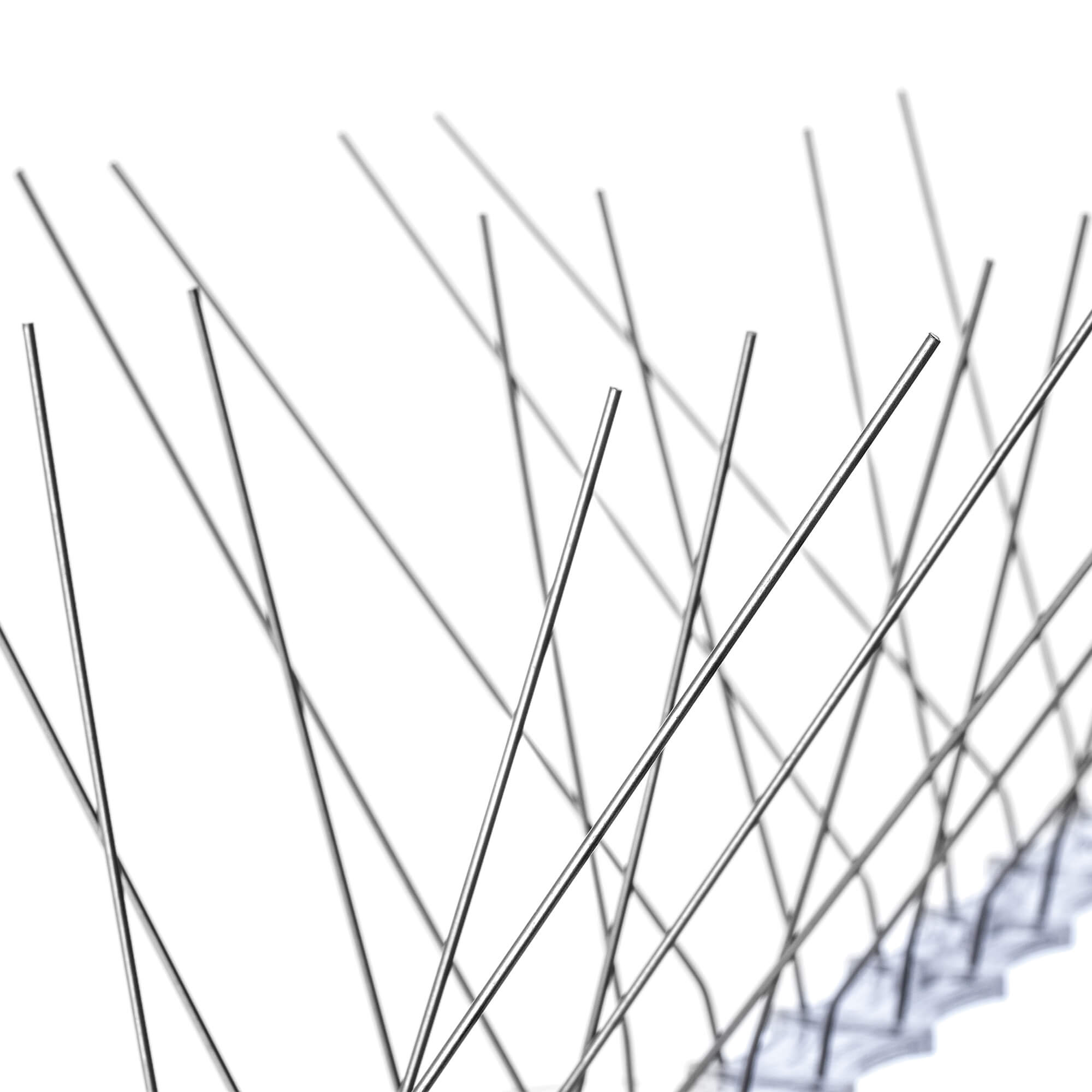 Kolce na ptaki 33 x 17 cm, srebrne