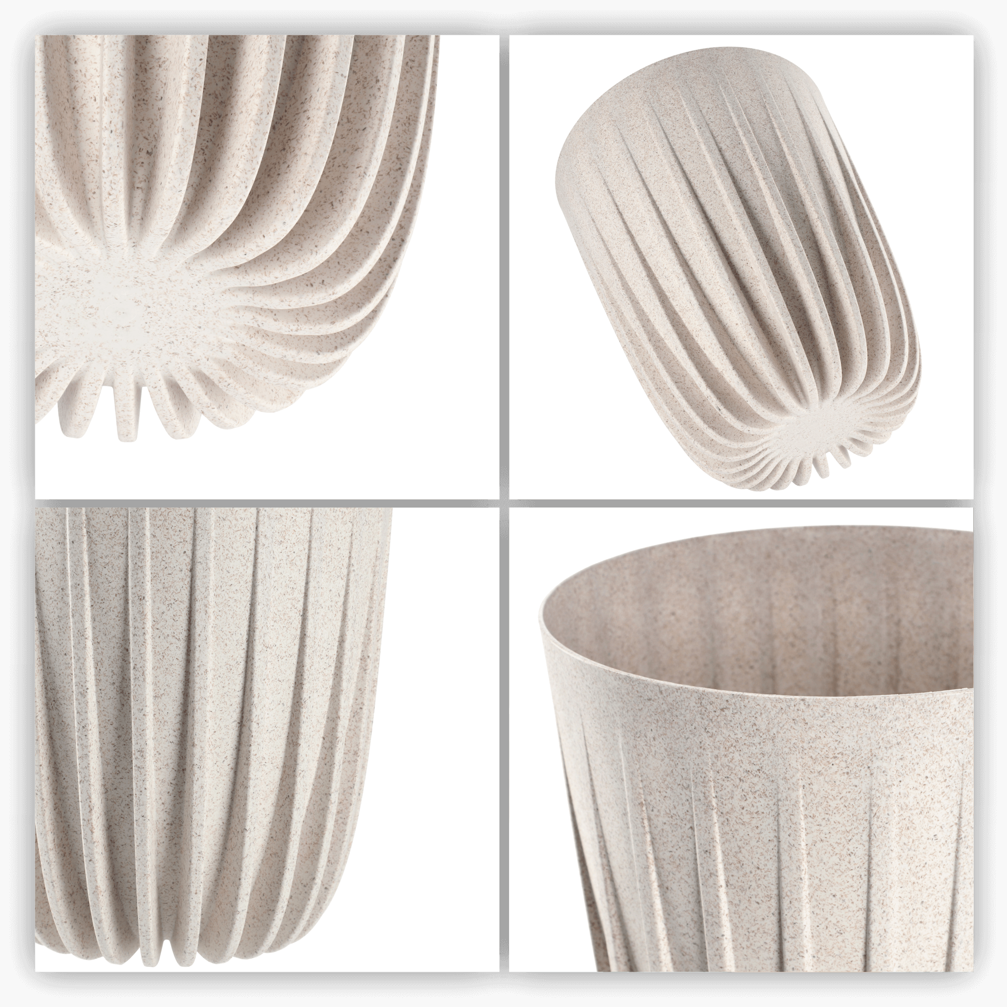 Eko doniczka z wkładem Costa 19 cm, biała