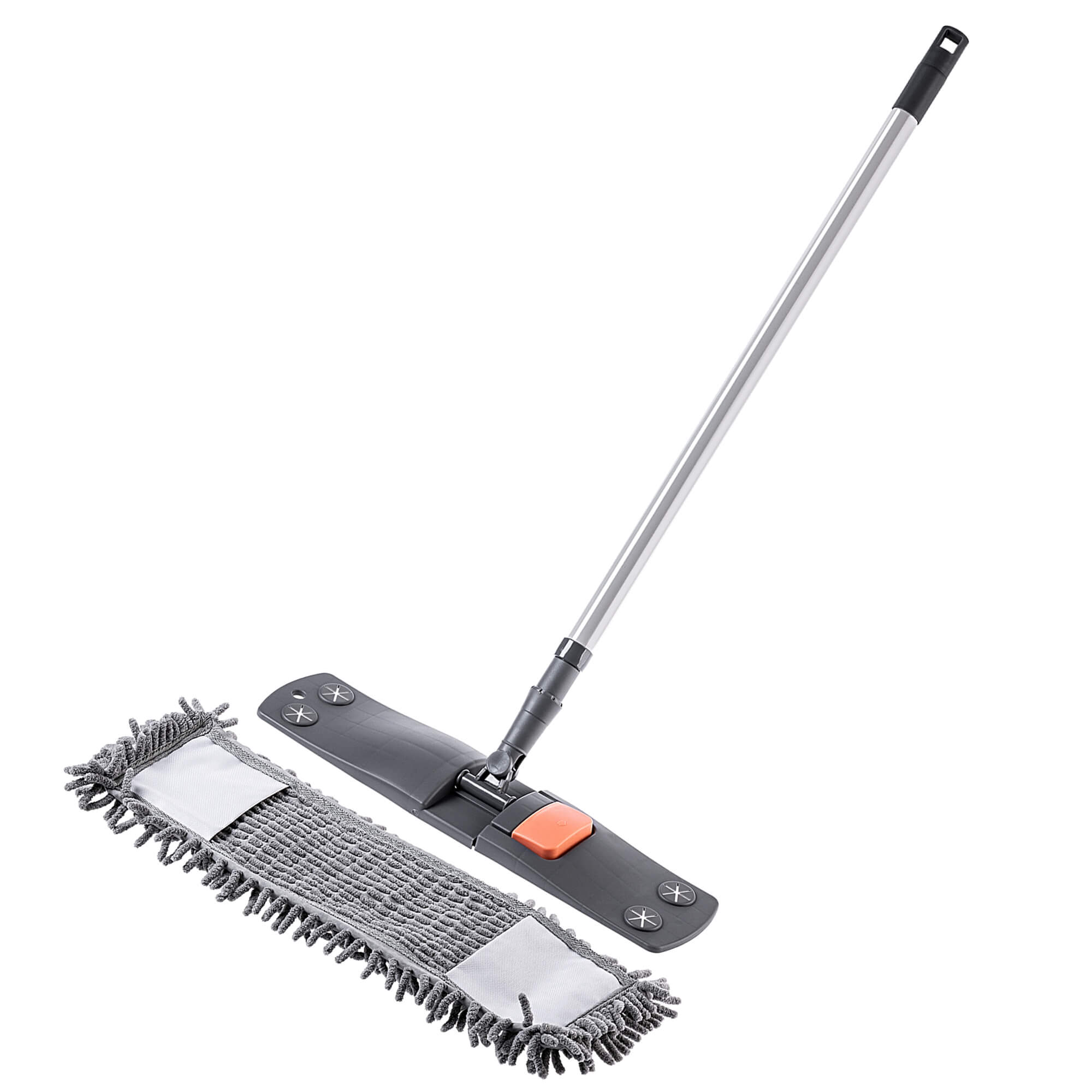 Mop płaski z mikrofibry Vaux 120 cm szary