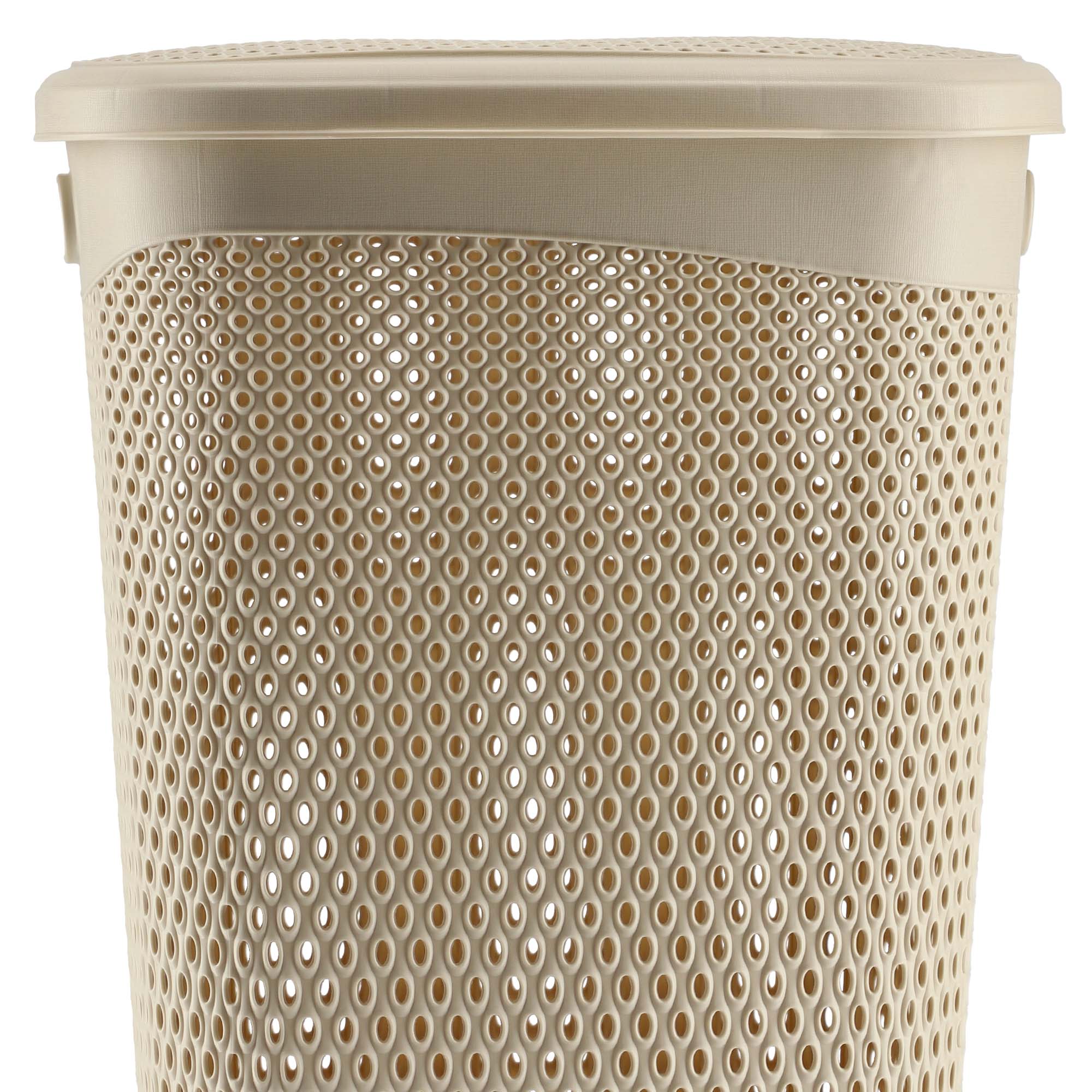 Kosz na bieliznę pranie Briec 55L beżowy