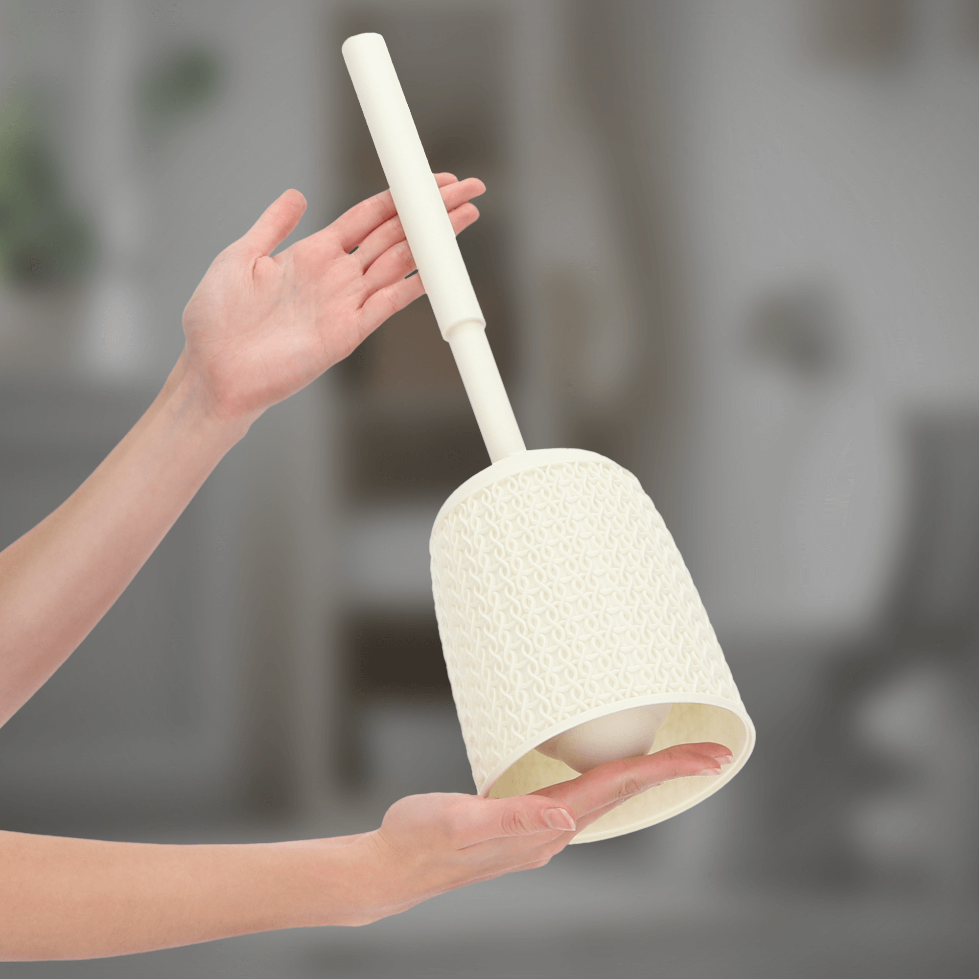 Szczotka do WC Curver Knit z pojemnikiem