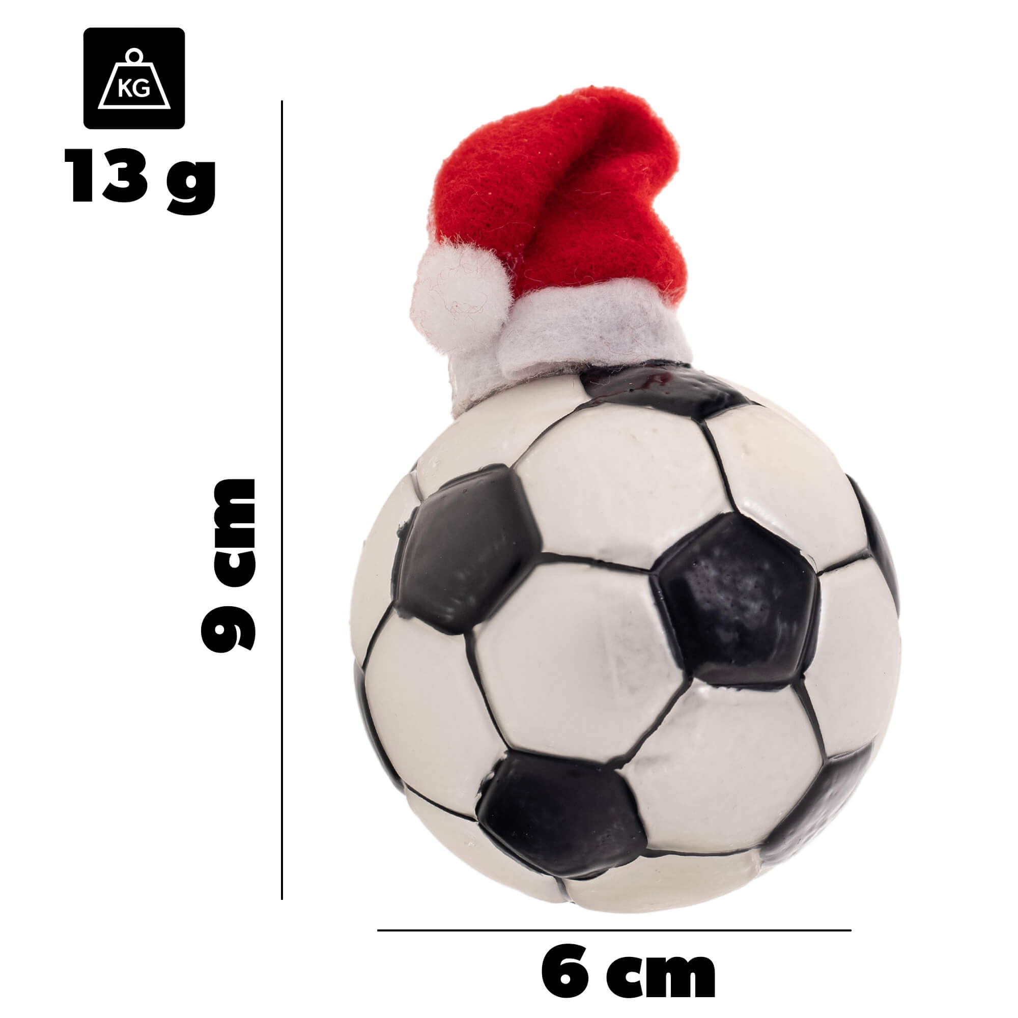 Bombka szklana choinkowa Ronno piłka w czapce Mikołaja