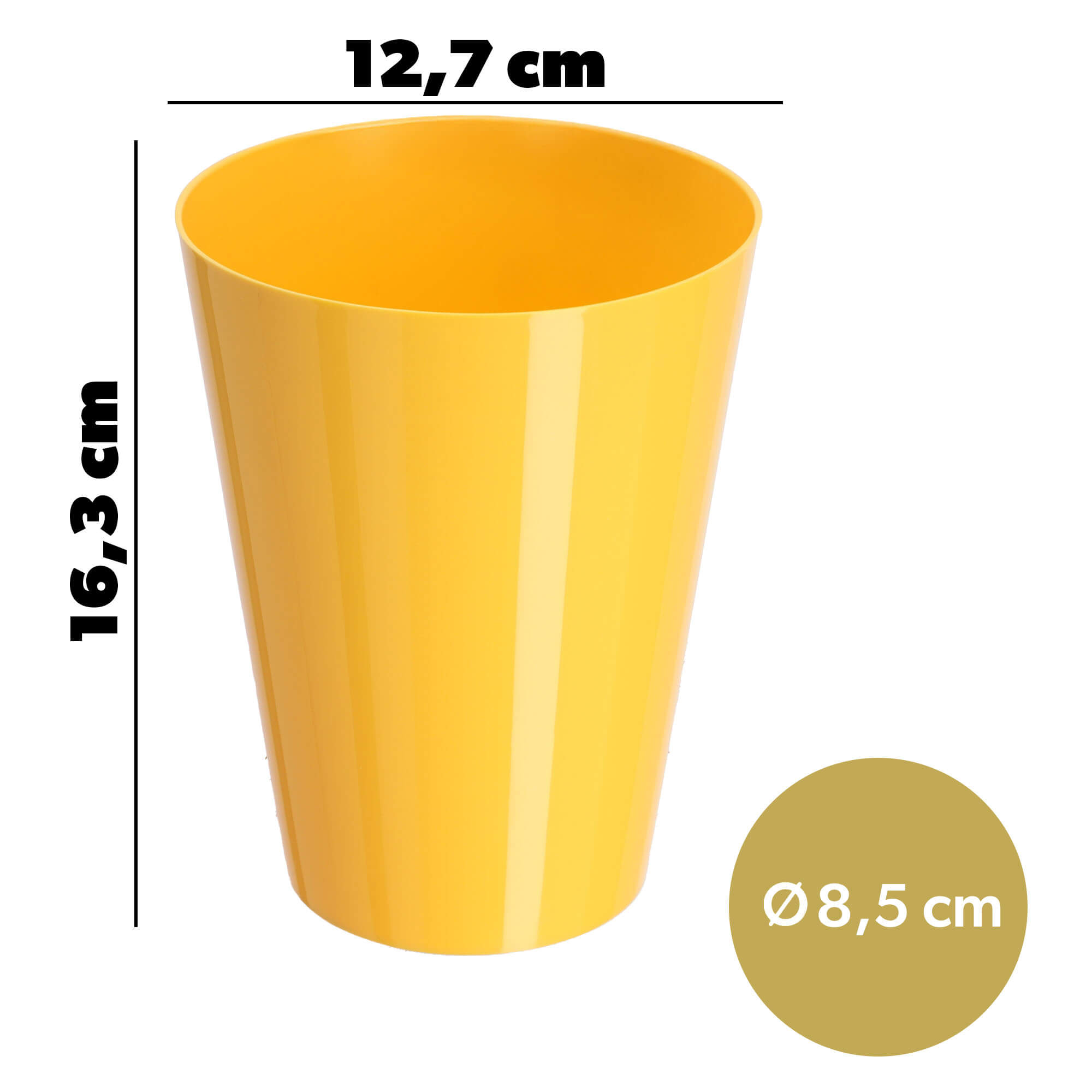 Doniczka na storczyka Cerda 13 cm, żółta