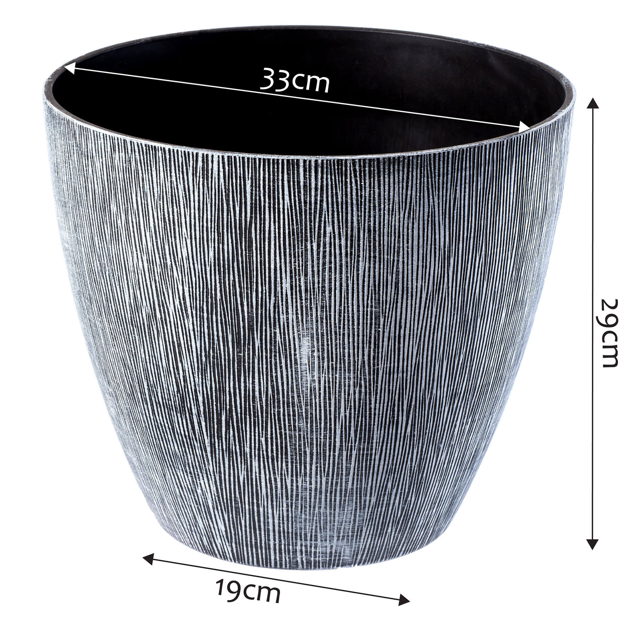 Donica na rośliny 33 cm, szara
