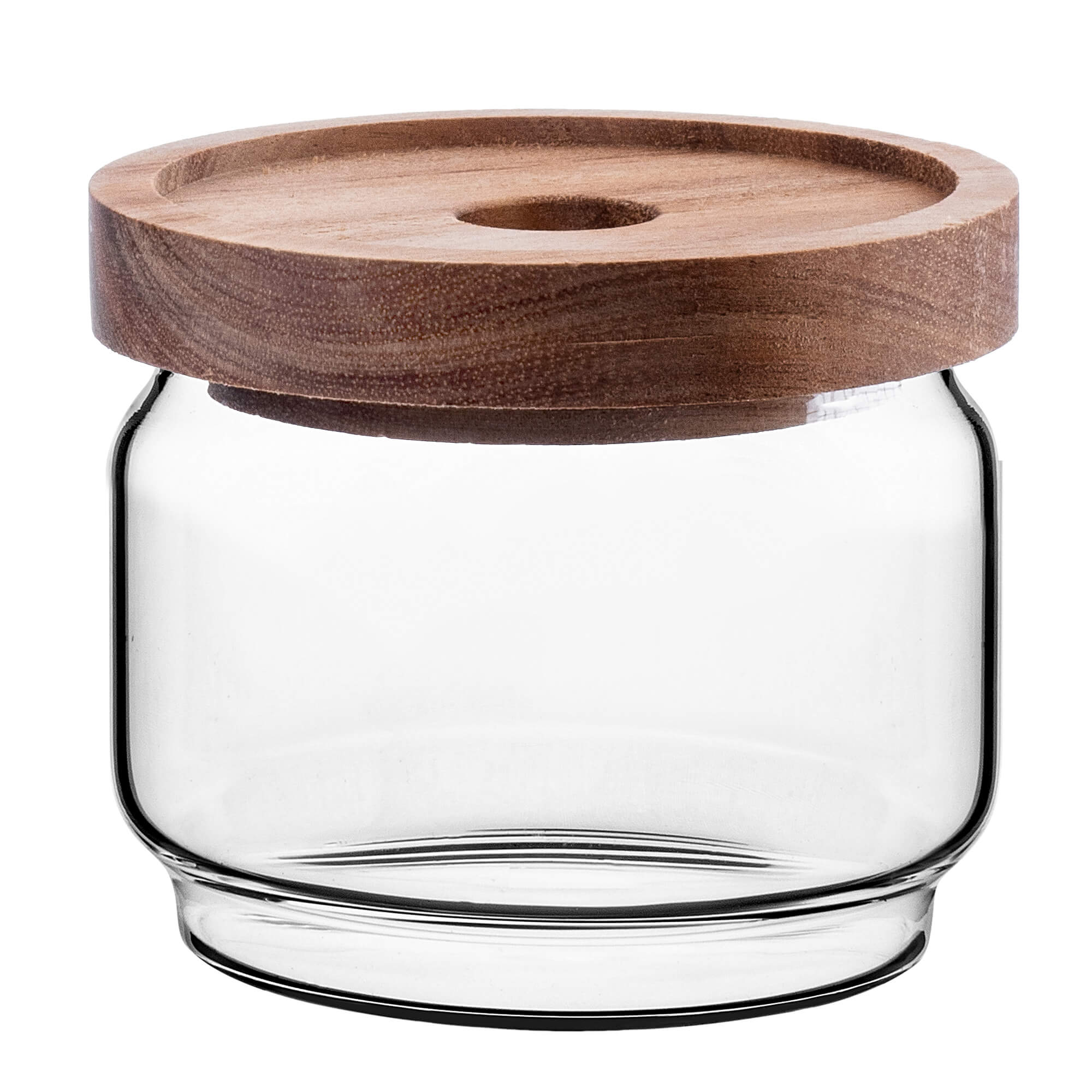 Pojemnik szklany na żywność Rucce z drewnianą pokrywką 250ml
