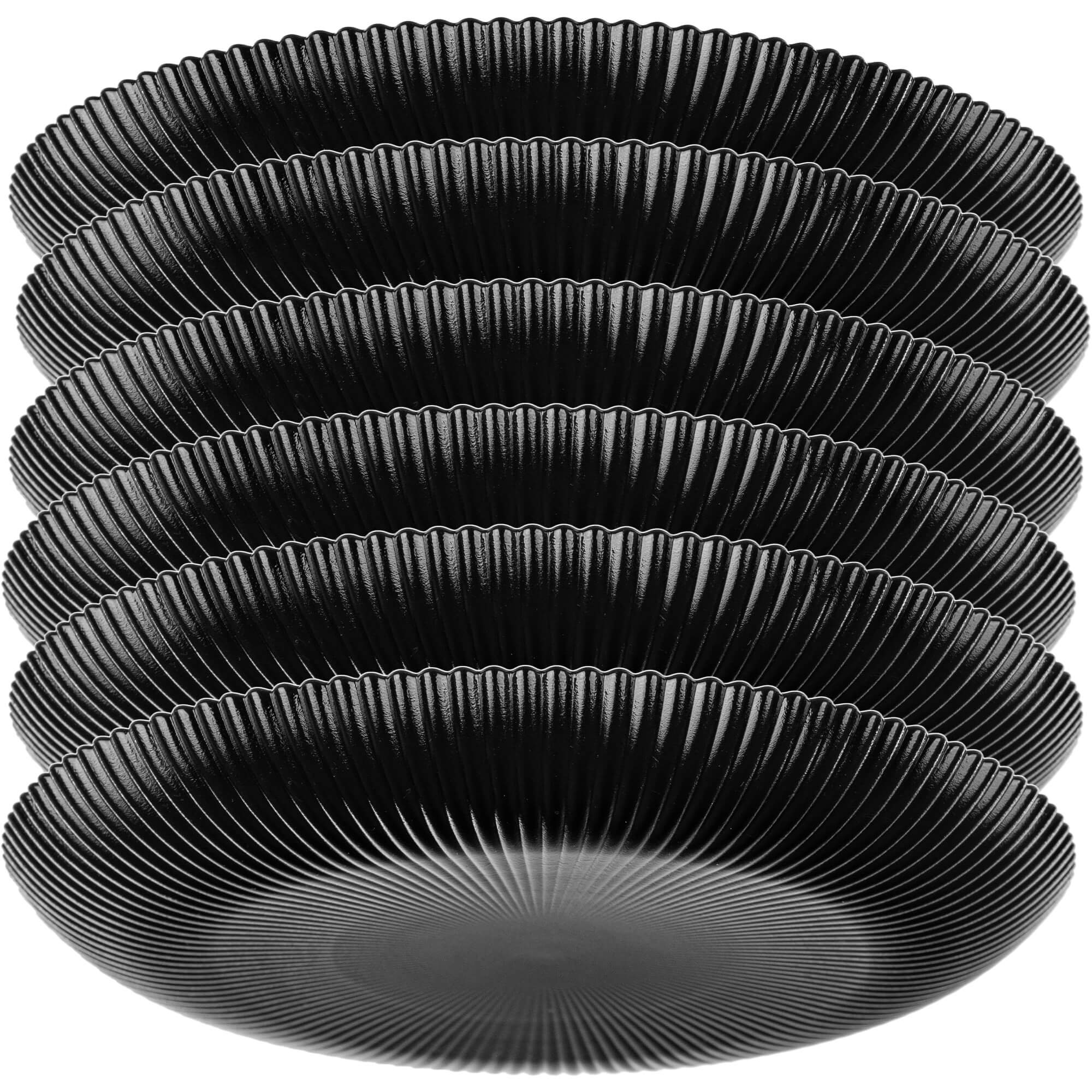 Talerz deserowy Regno 19 cm czarny 6 szt.