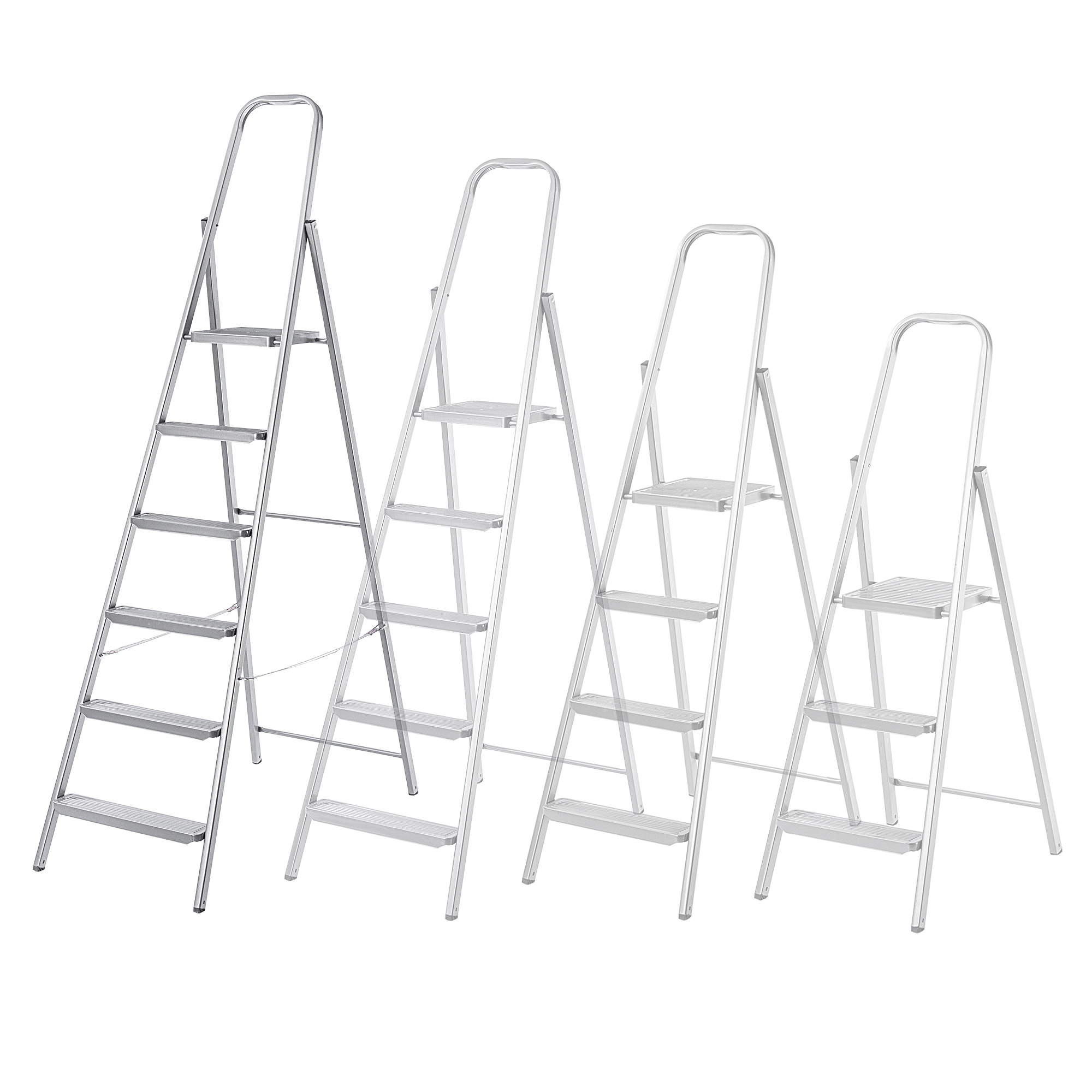 Drabina stalowa Ewo 6 stopniowa rozkładana jednostronna wielofunkcyjna