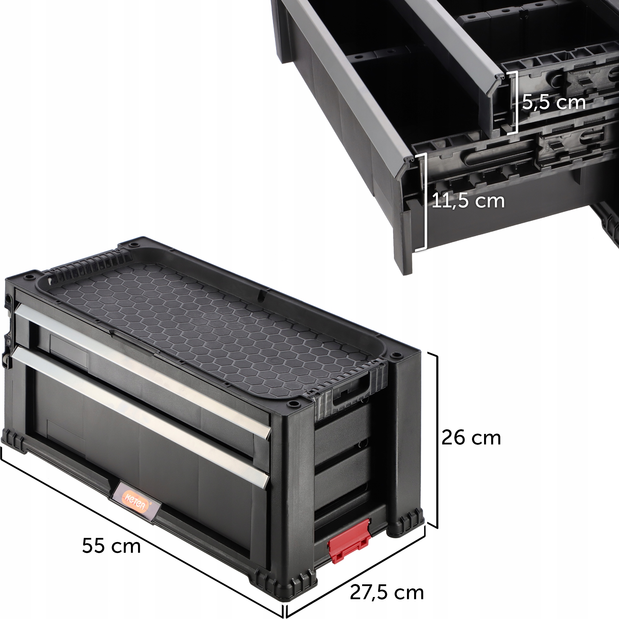 Szafka narzędziowa Keter Tool Chest 55 x 26 cm, czarna