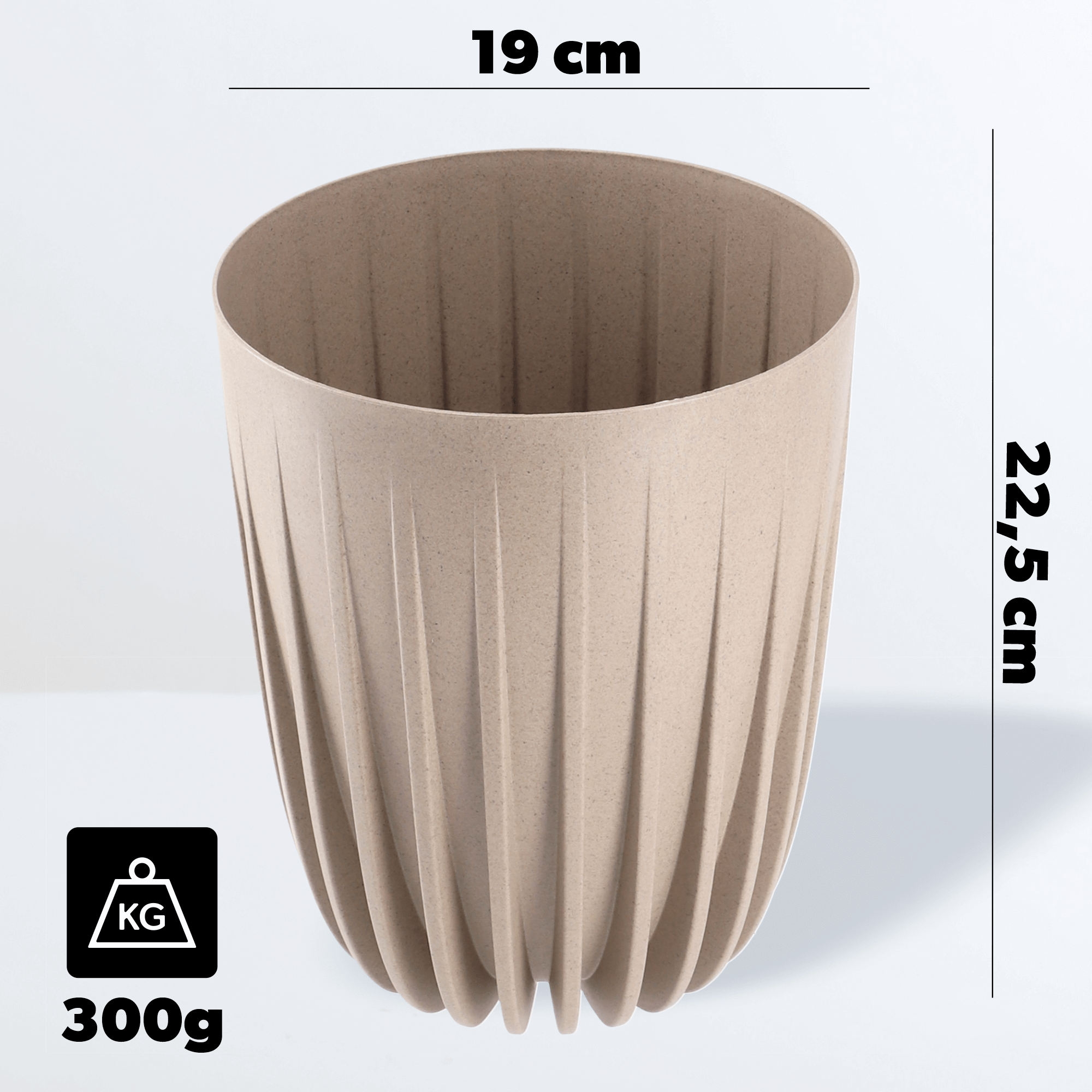 Eko doniczka z wkładem Costa 19 cm, latte