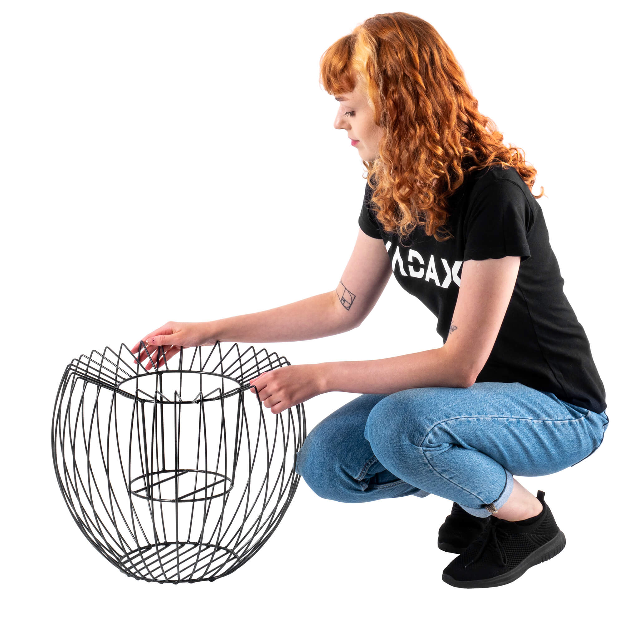 Osłona doniczkowa 44 x 36 cm, czarna