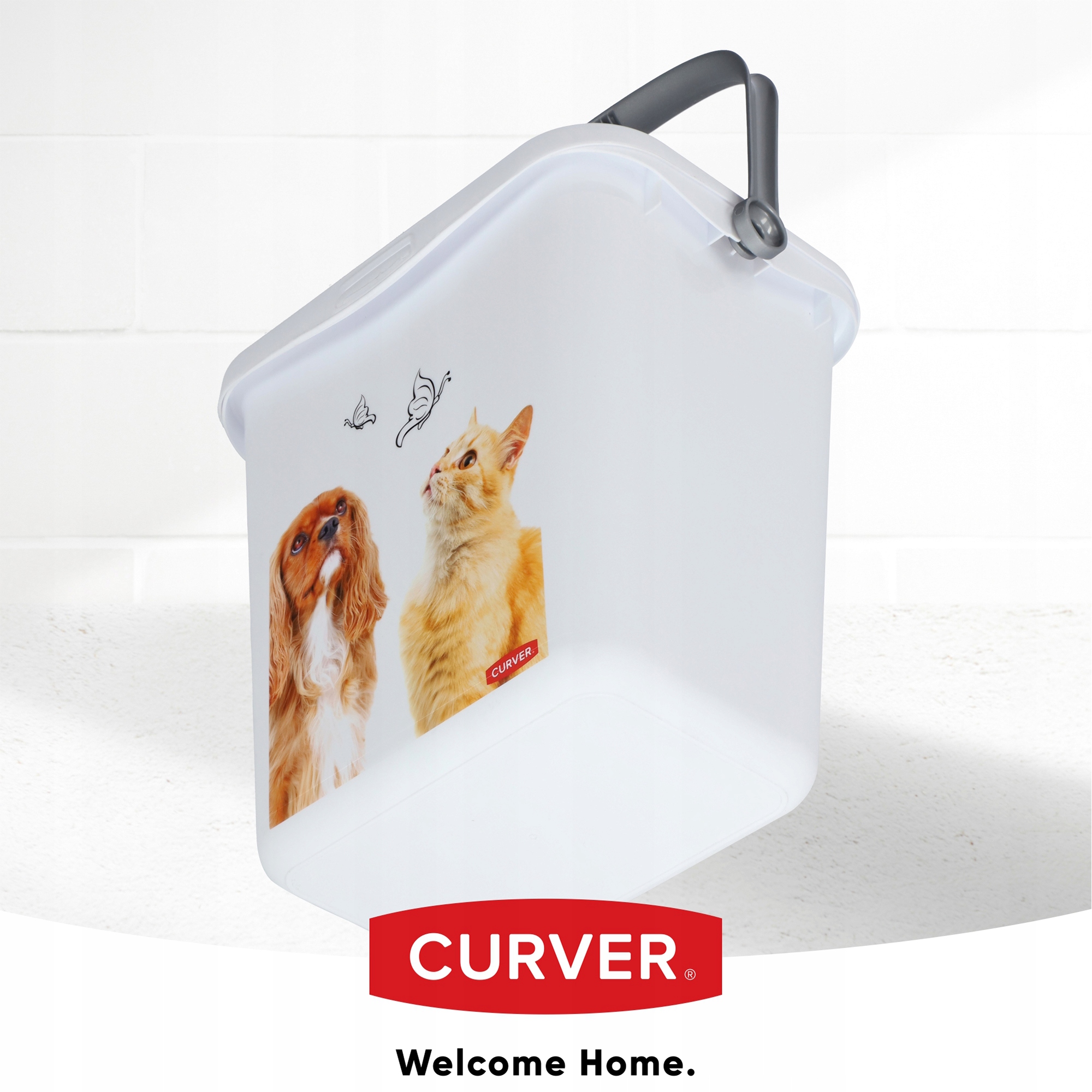 Pojemnik na karmę i zabawki Curver Pet Life 6L, biały