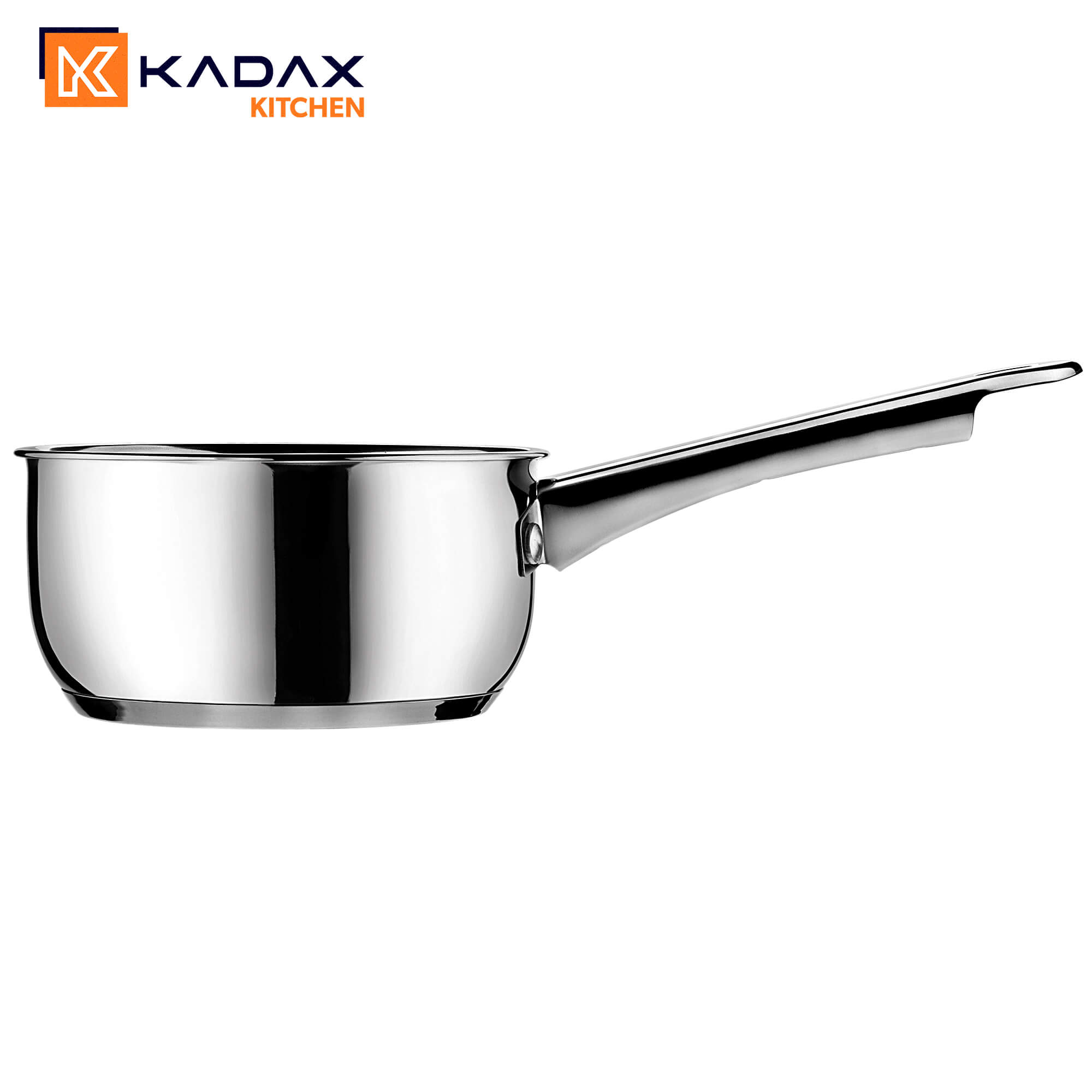 Rondelek z rączką Berme, stalowy 1L, srebrny