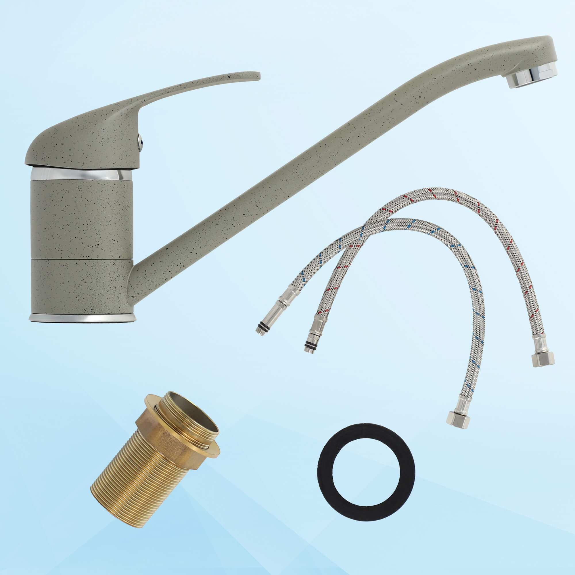 Bateria kuchenna Gospo Rox stojąca, szara